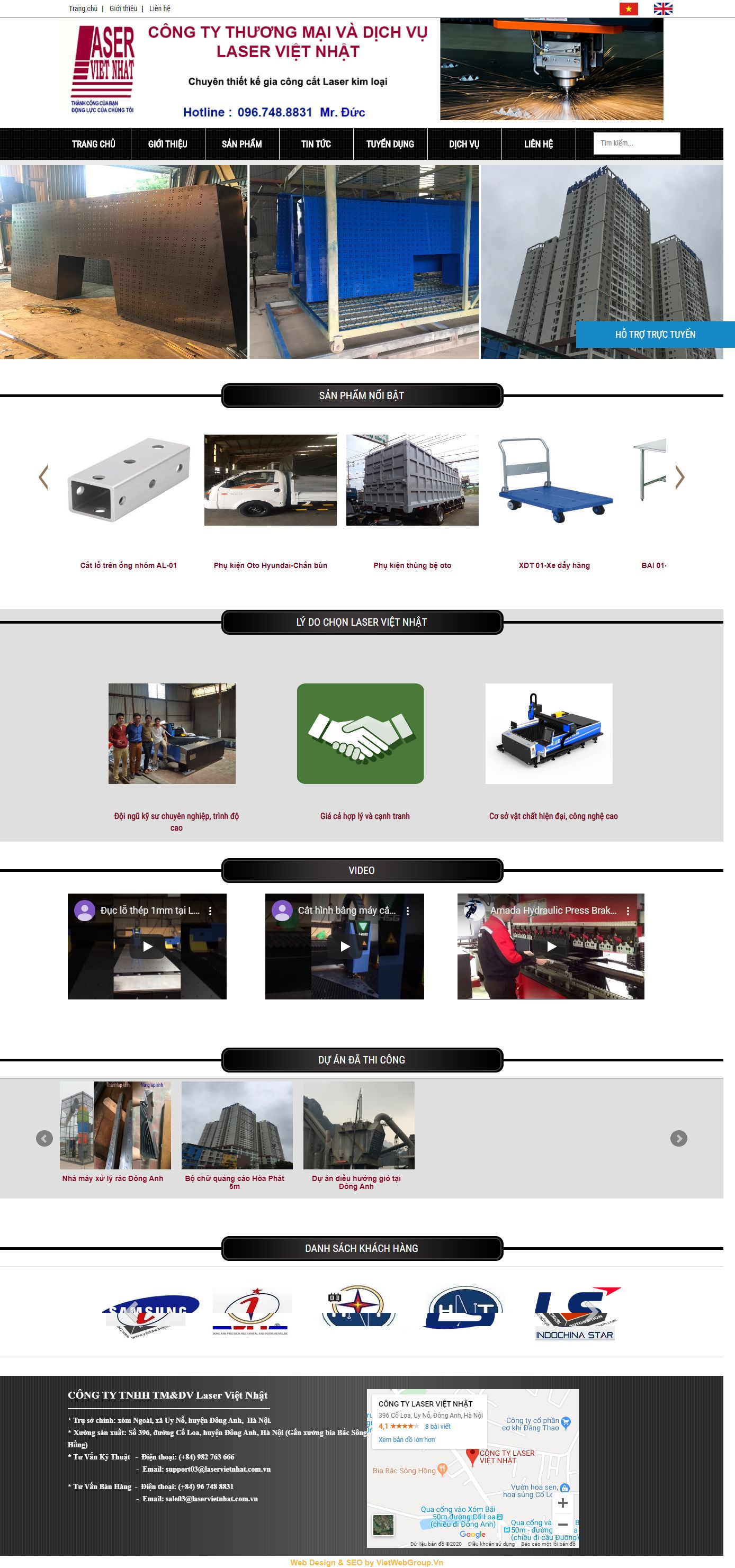 Thiết kế Web mới laservietnhat.com