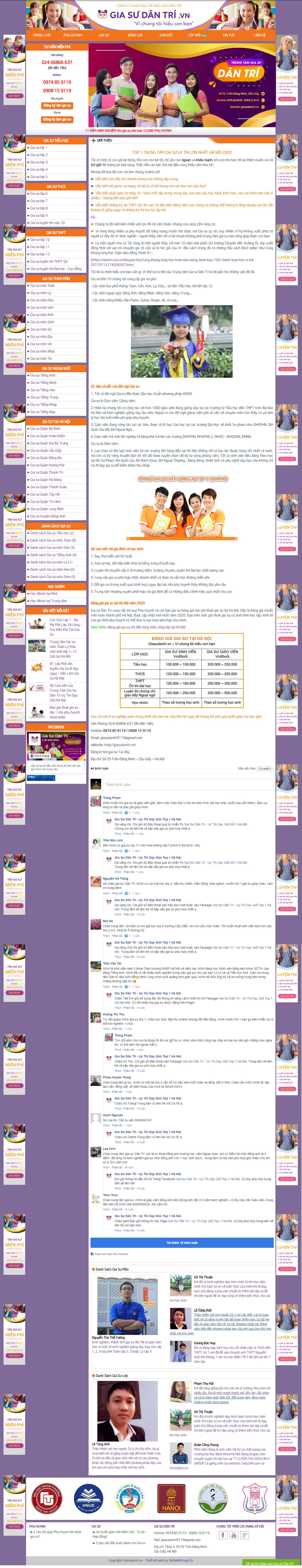 Thiết kế Web mới giasudantri.vn