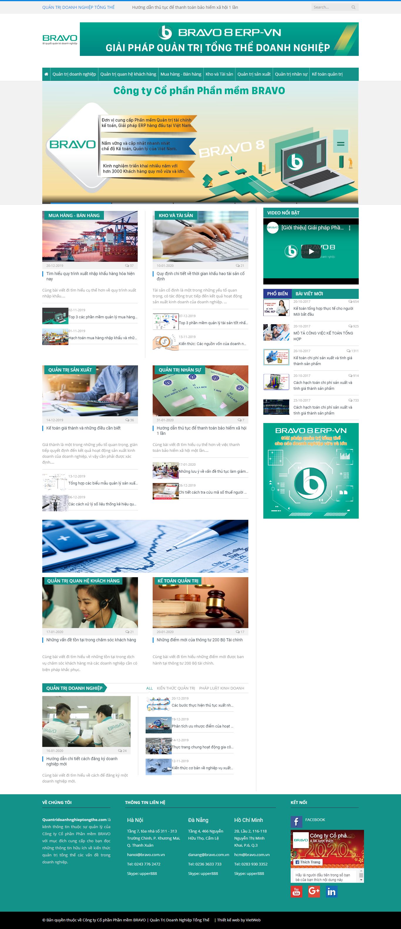 Thiết kế Web mới quantridoanhnghieptongthe.com