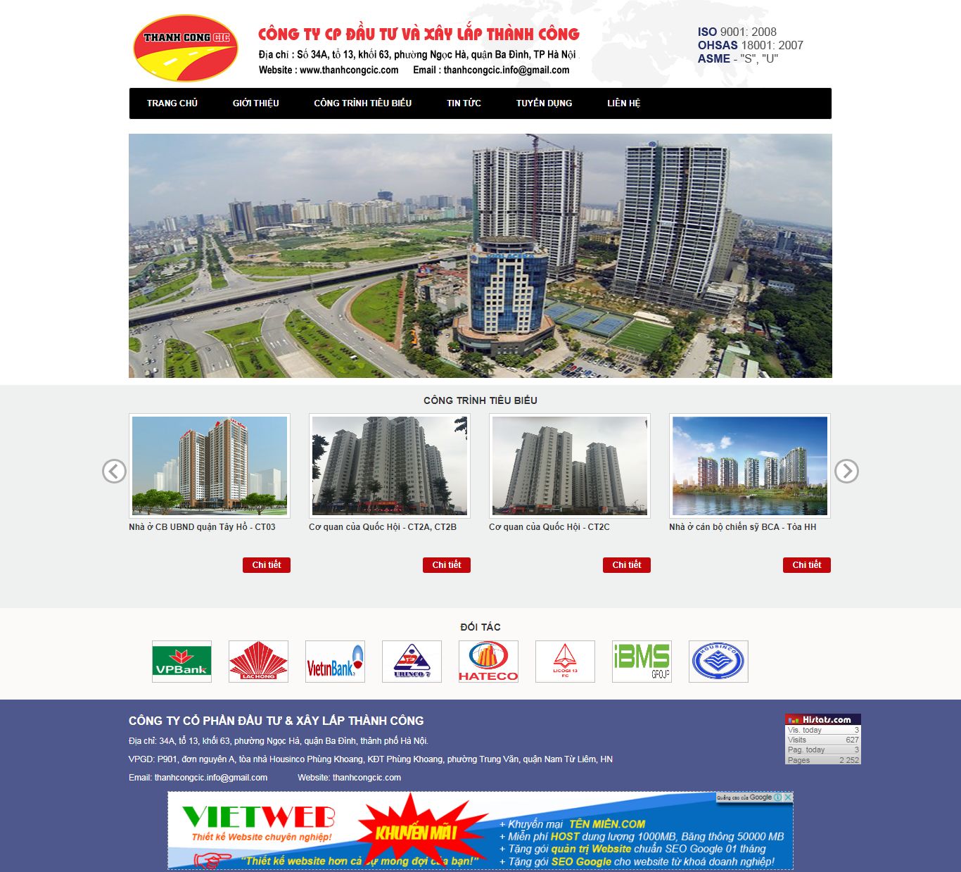 Thiết kế Web mới thanhcongcic.com