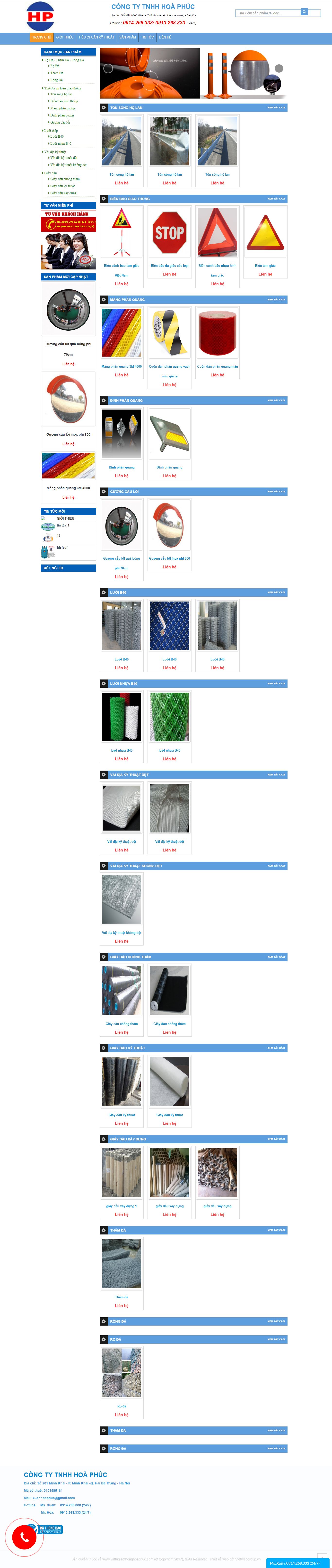 Thiết kế Web mới vattugiaothonghoaphuc.com