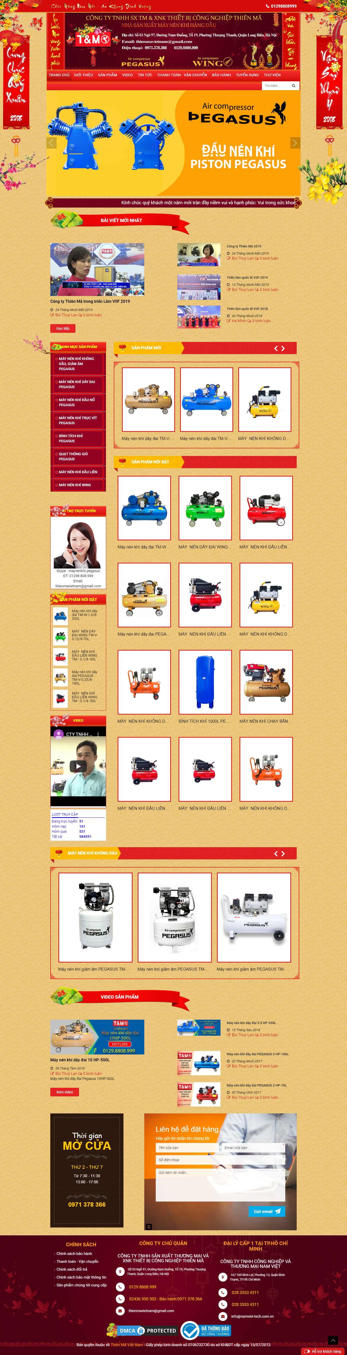 Thiết kế Web máy nén khí thienmavn.com