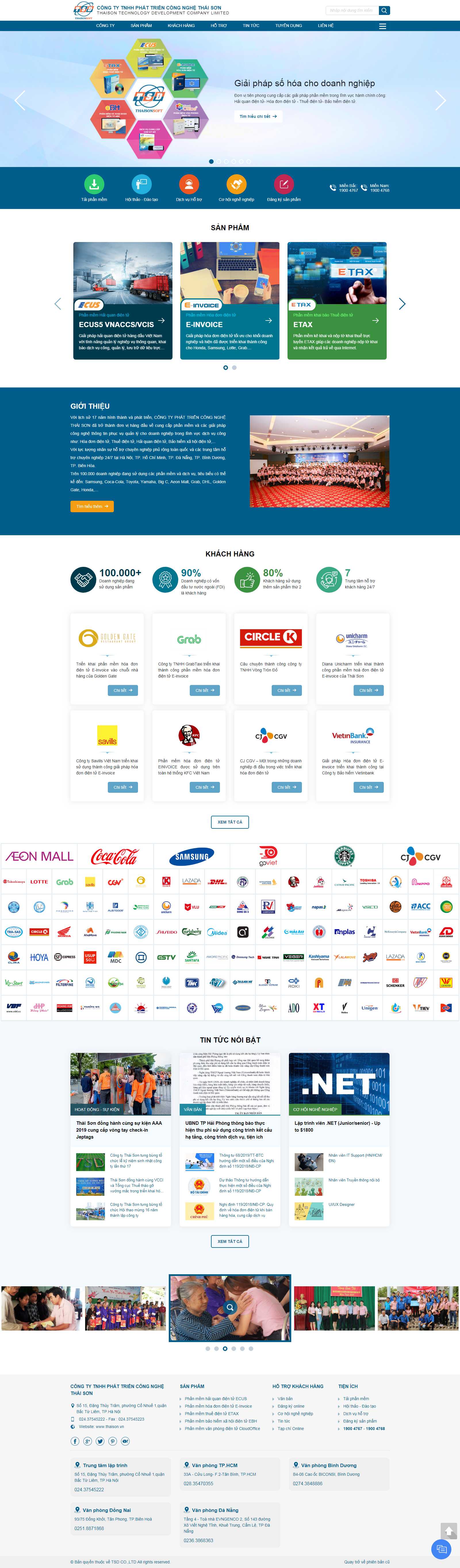 Thiết kế Web mới thaison.vn