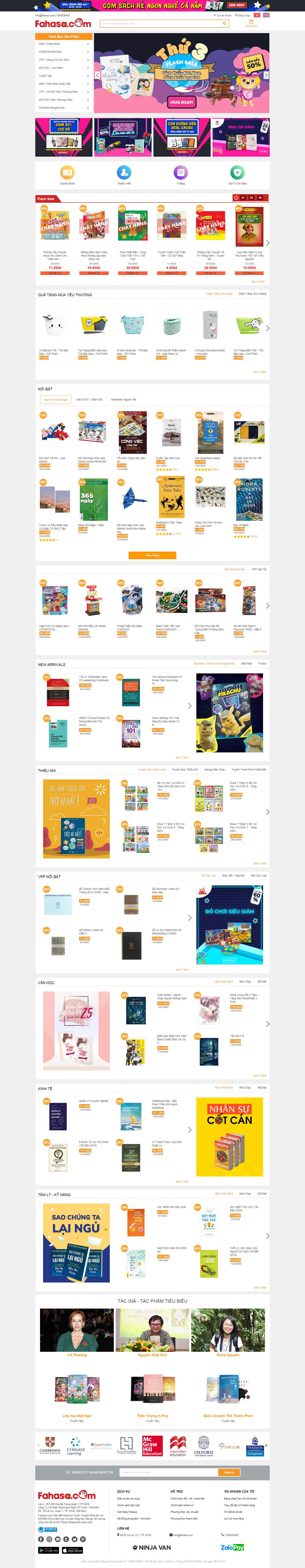 Thiết kế Web sáng tạo fahasa.com