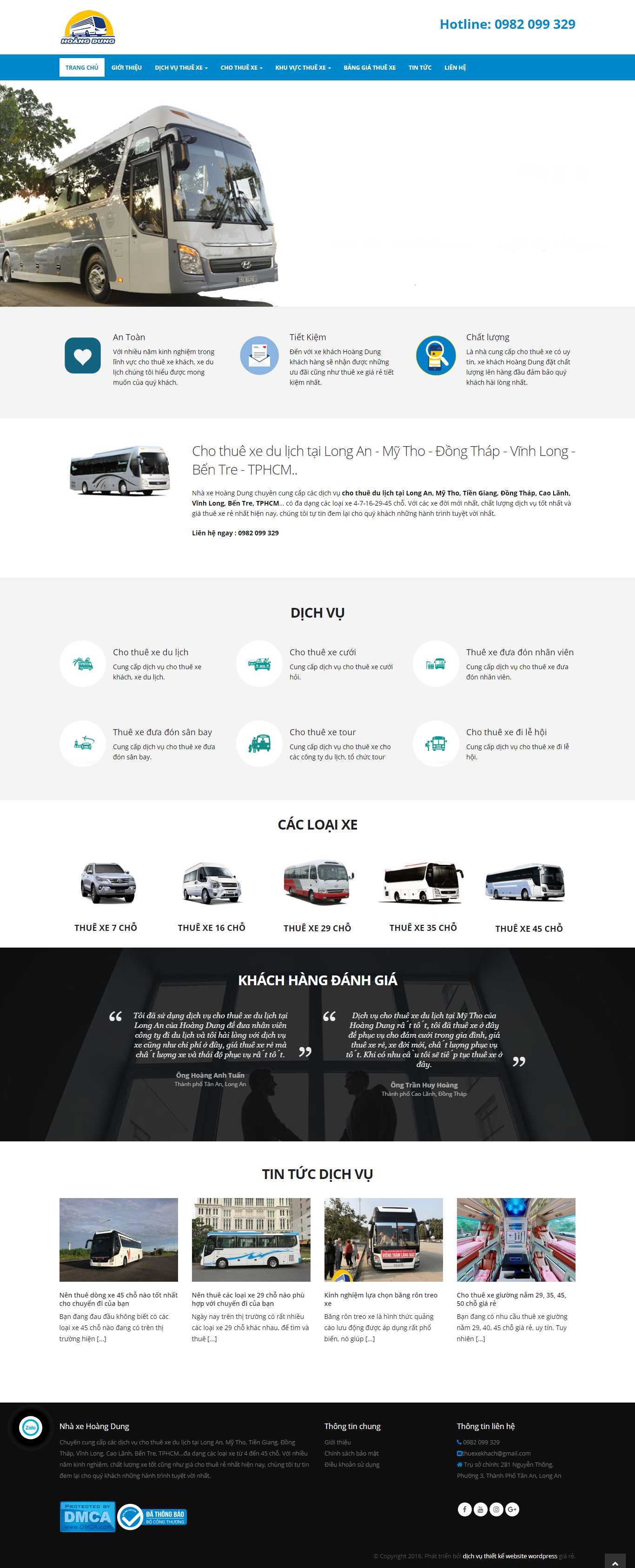 Thiết kế Web thuê xe tải thuexekhach.com