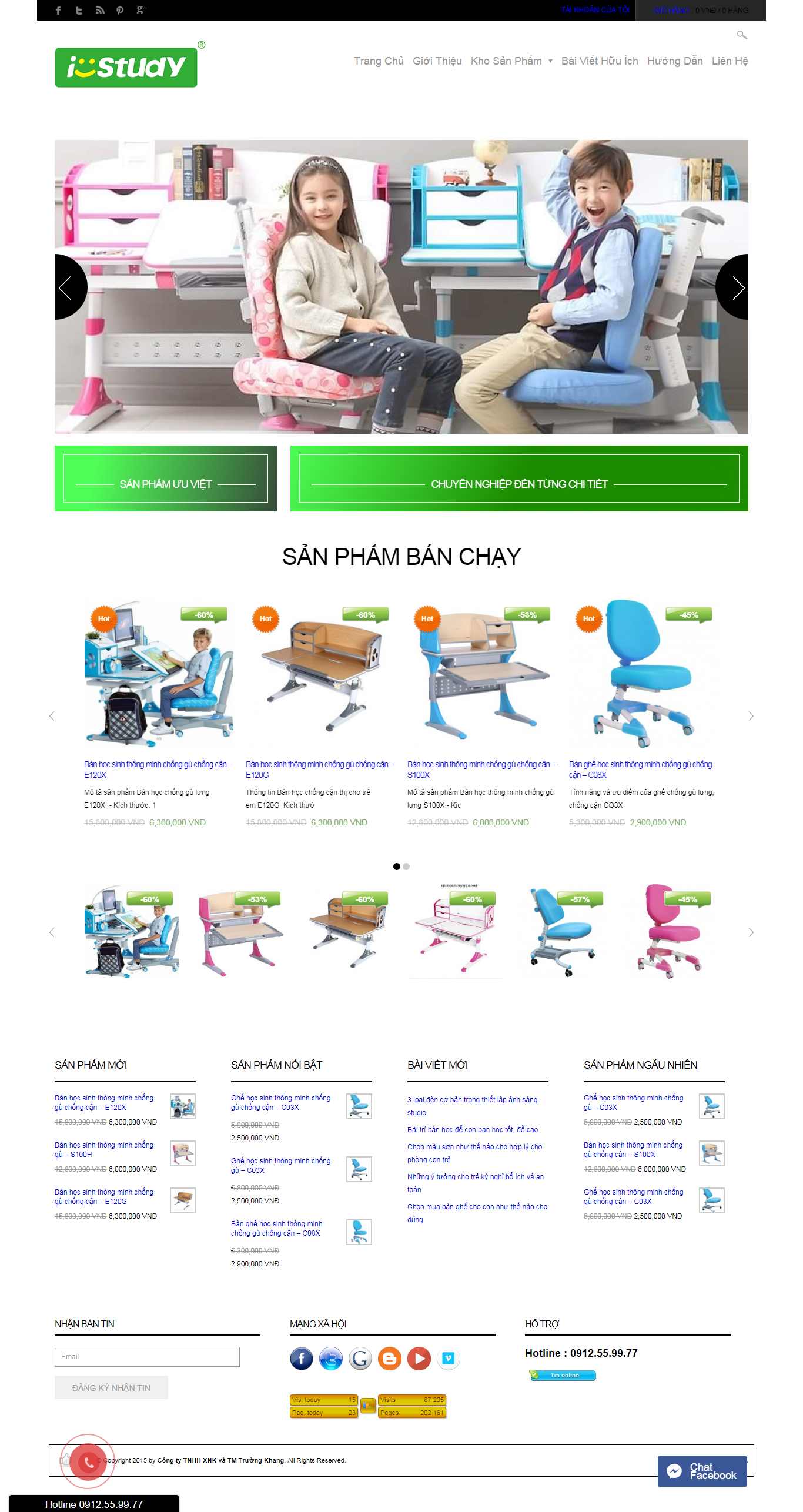 Thiết kế Web bàn học cho bé banhoc.vn