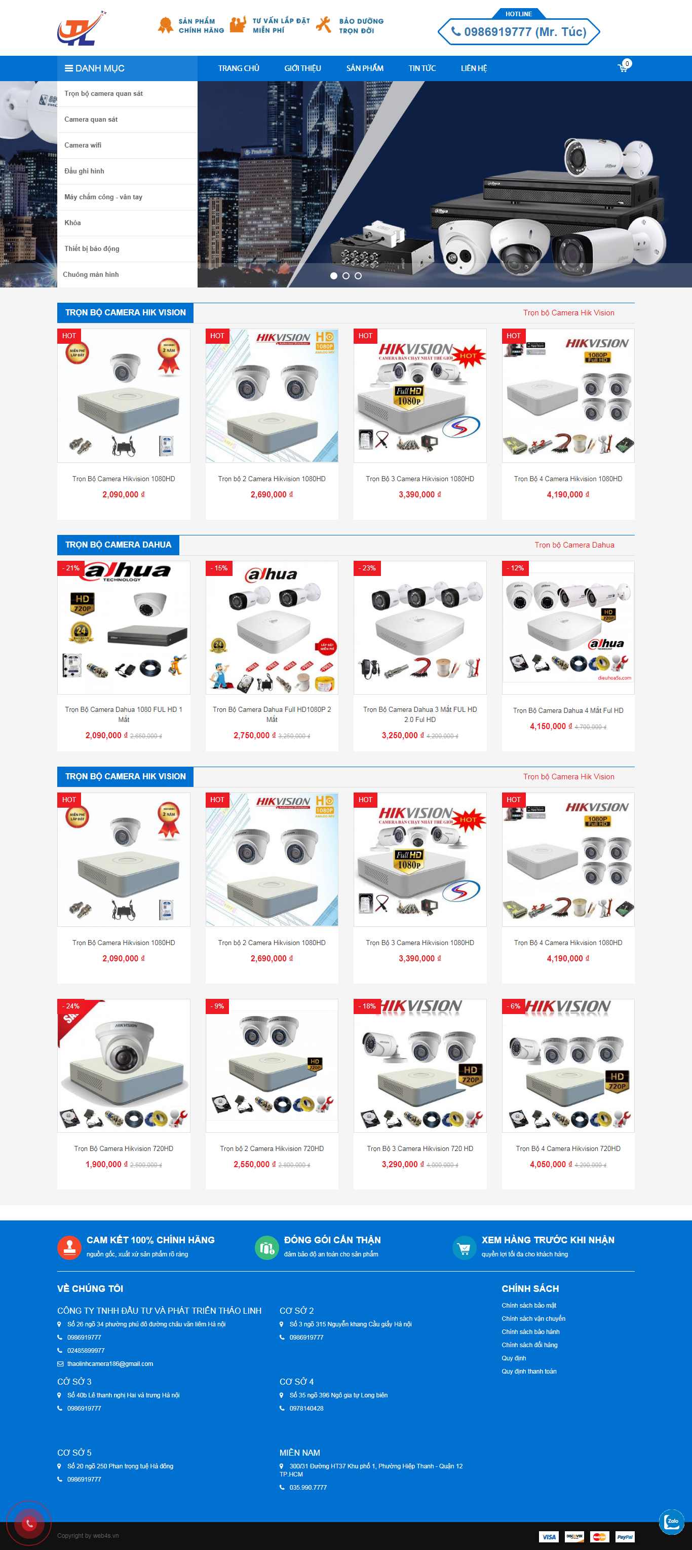 Thiết kế Web bán camera giám sát thaolinhcamera.vn