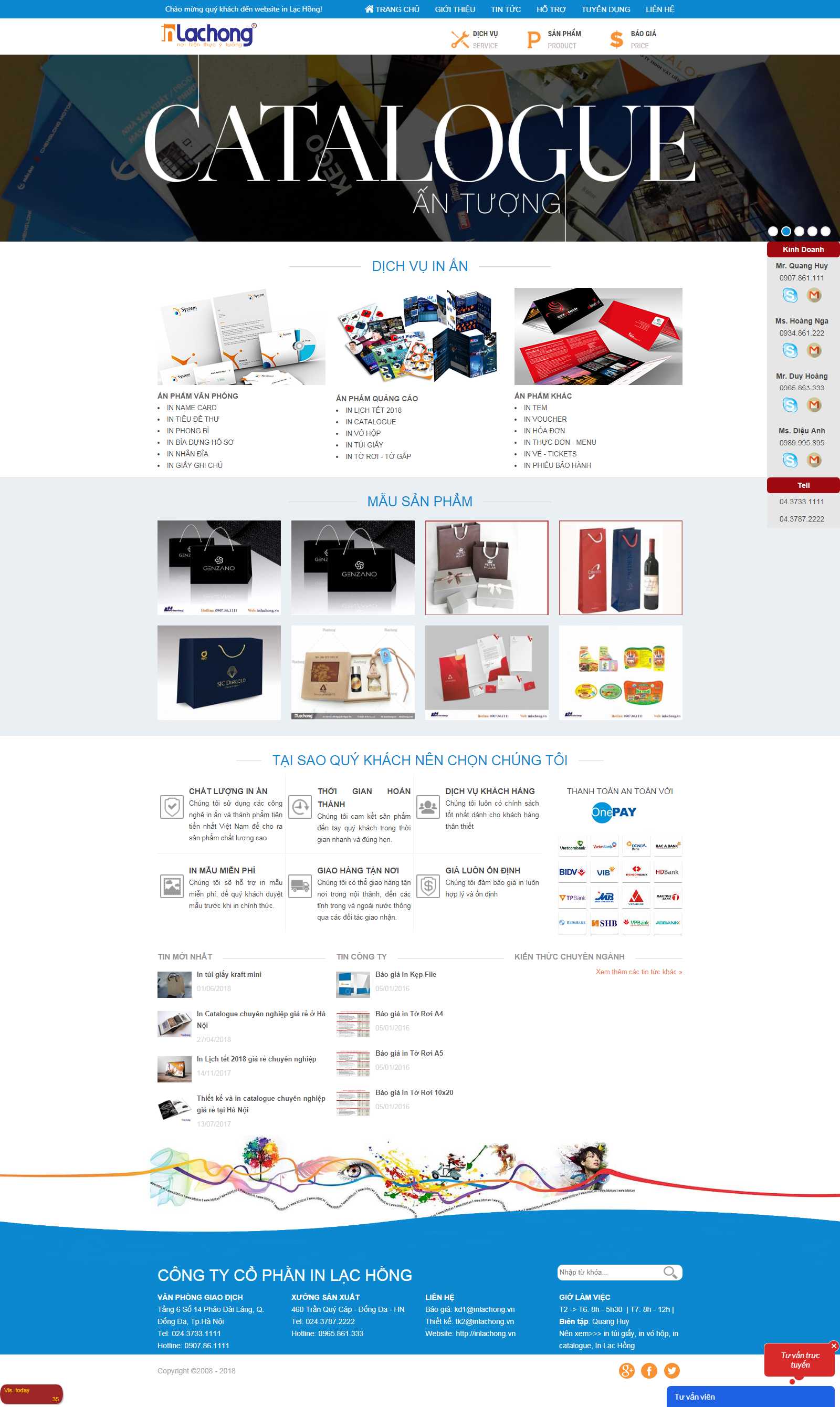 Thiết kế Web cực đẹp inlachong.vn