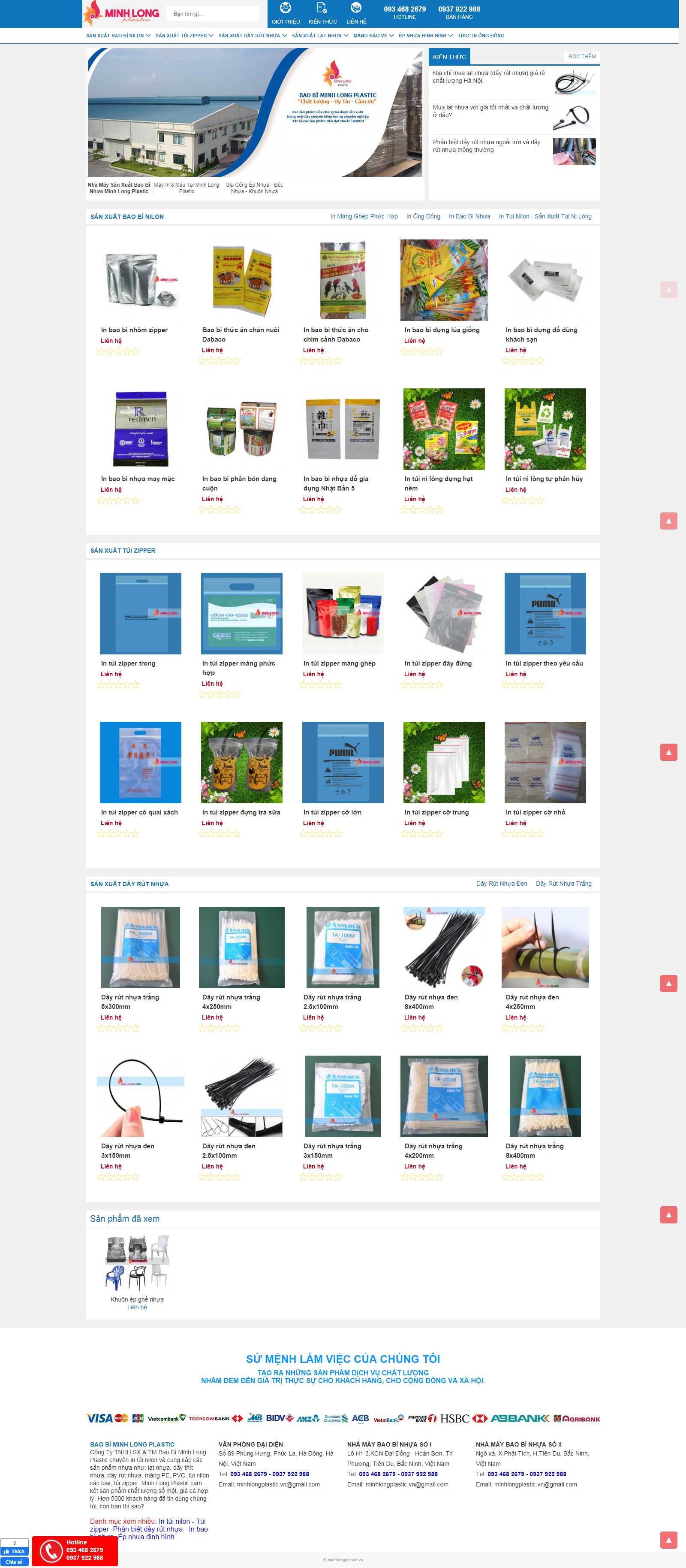 Thiết kế Web cực rẻ minhlongplastic.vn