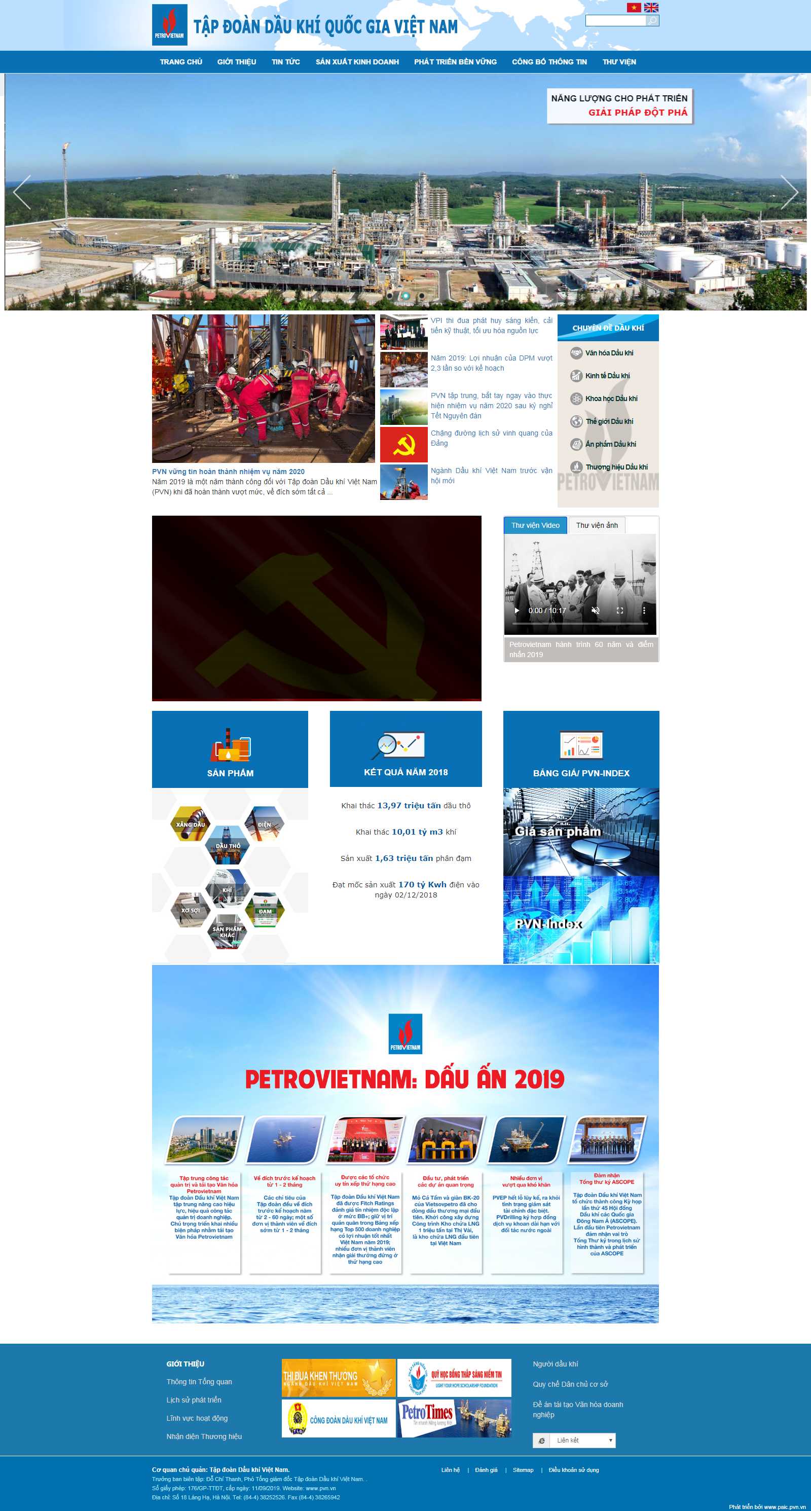 Thiết kế Web cho tập đoàn pvn.vn