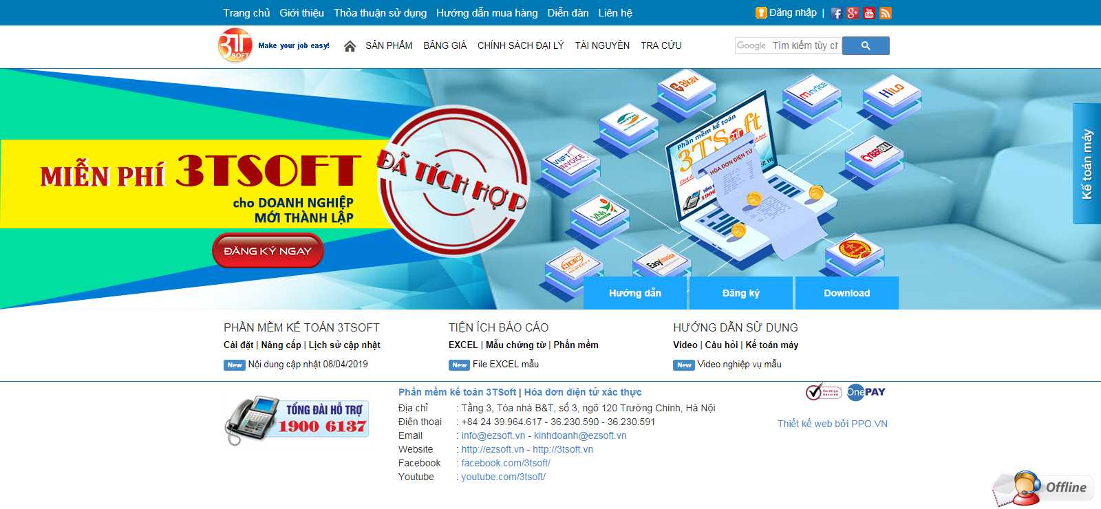 Thiết kế Web phần mềm ezsoft.vn
