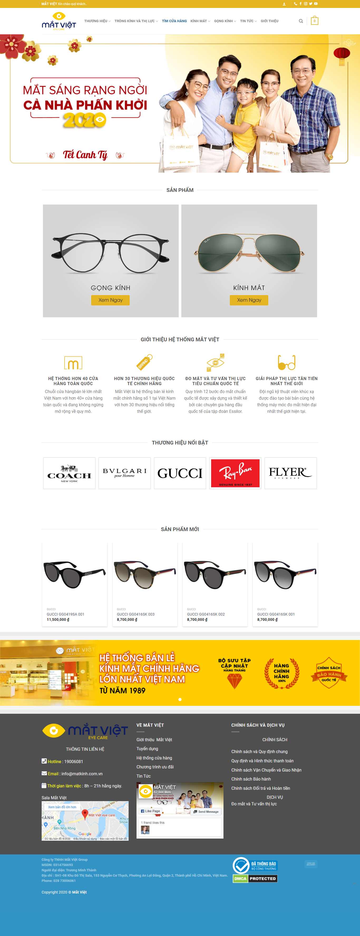 Thiết kế Web kinh mắt thời trang matviet.vn