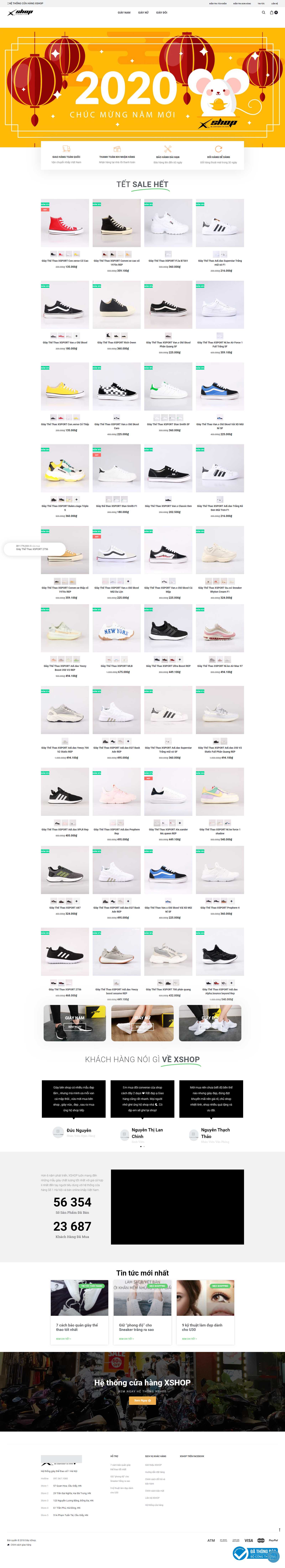 Thiết kế Web shop giayxshop.vn