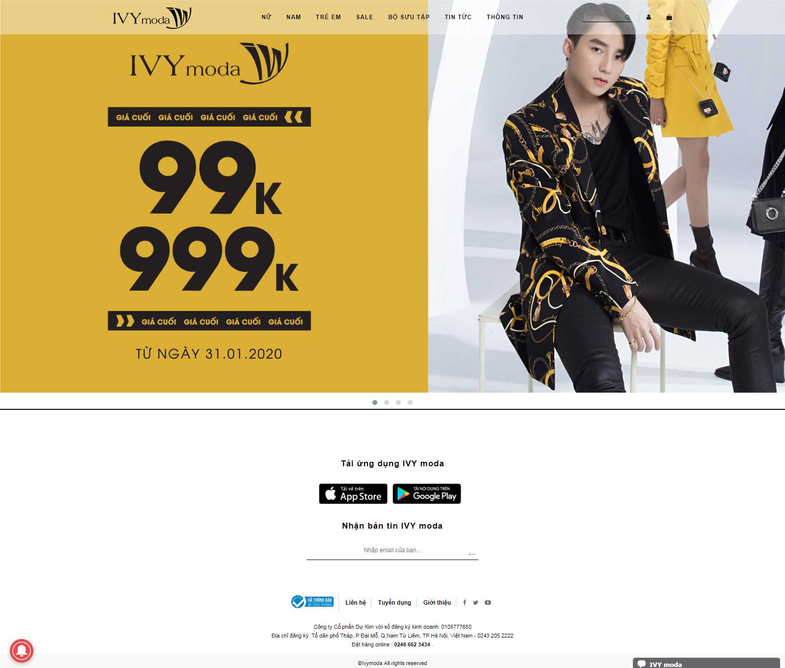 Thiết kế Web shop thời trang ivymoda.com