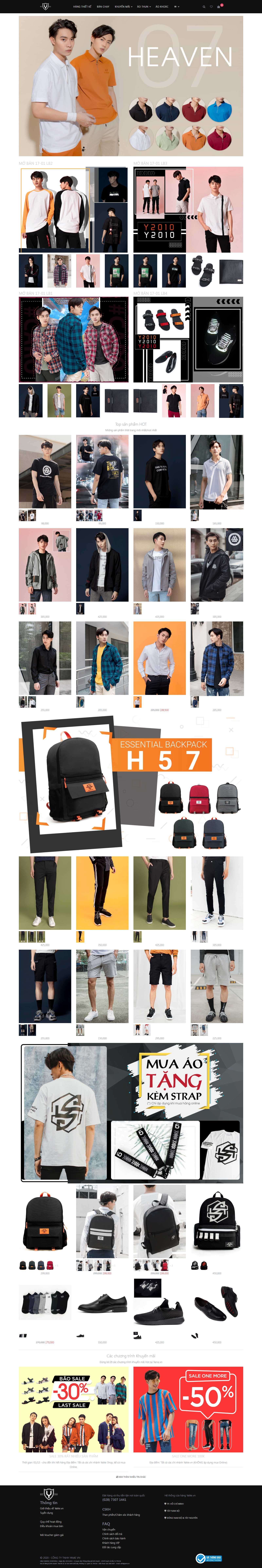 Thiết kế Web shop thời trang yame.vn