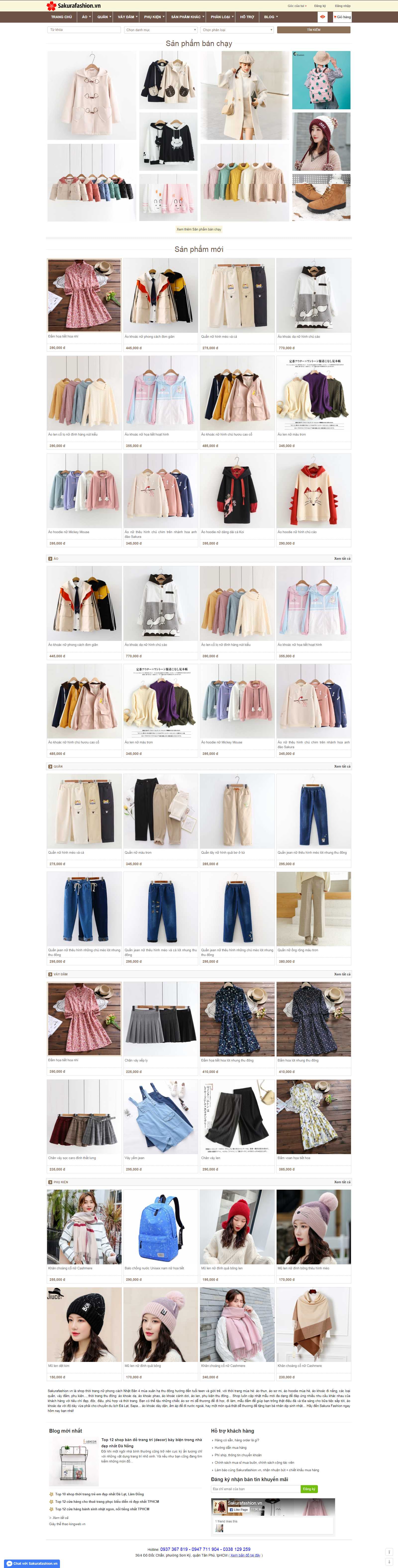 Thiết kế Web chuẩn seo sakurafashion.vn