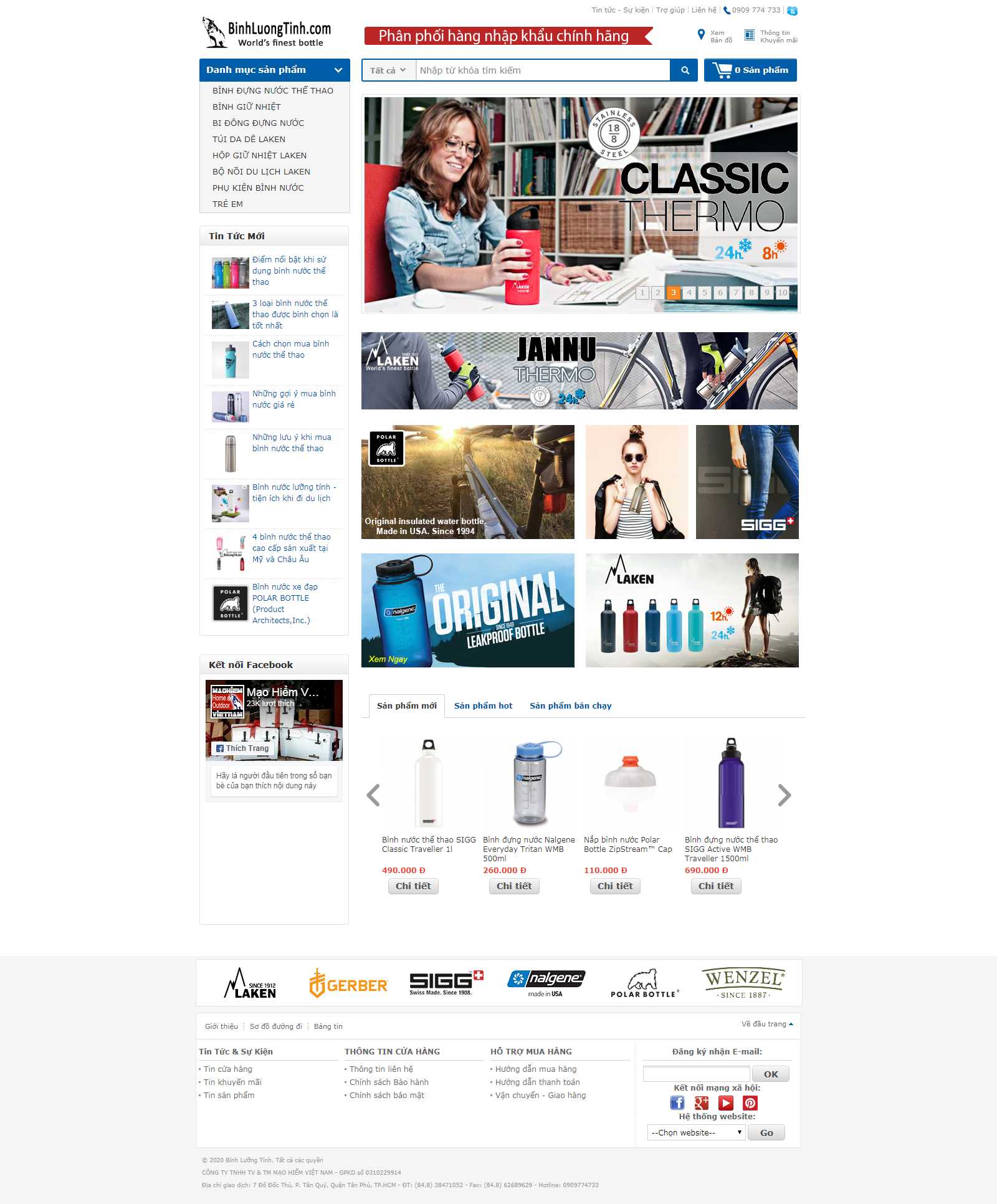 Thiết kế Web bán bình giữ nhiệt binhluongtinh.com