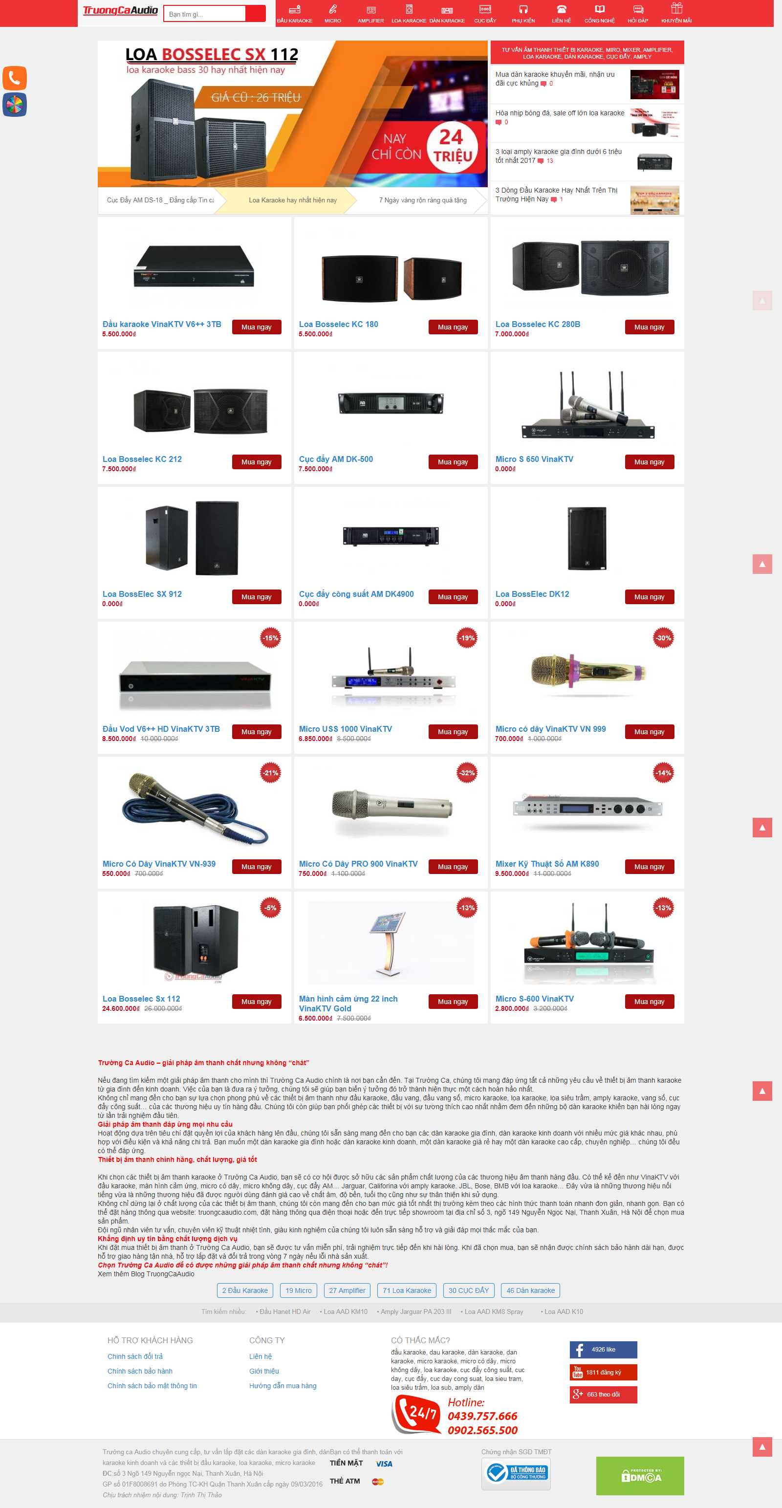 Thiết kế Web  truongcaaudio.com