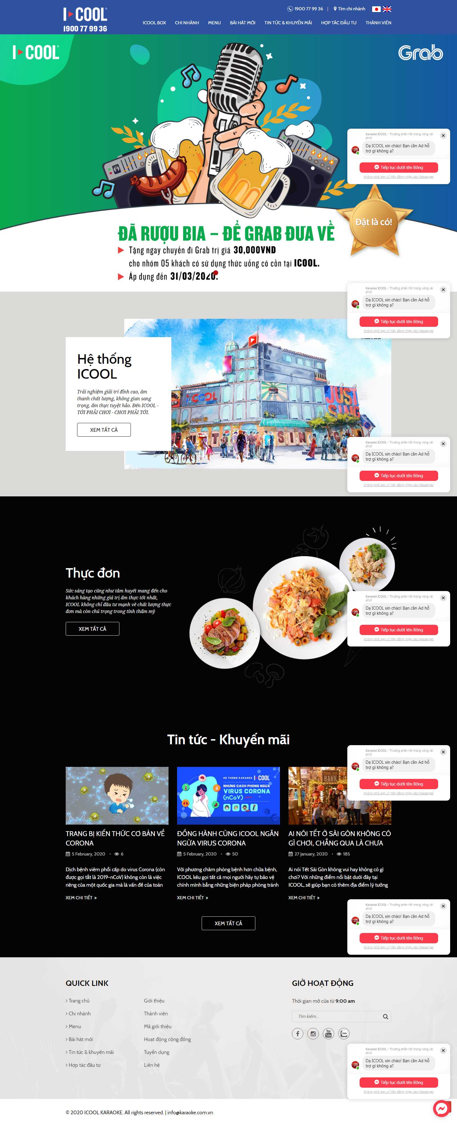 Thiết kế Web quán karaoke karaoke.com.vn