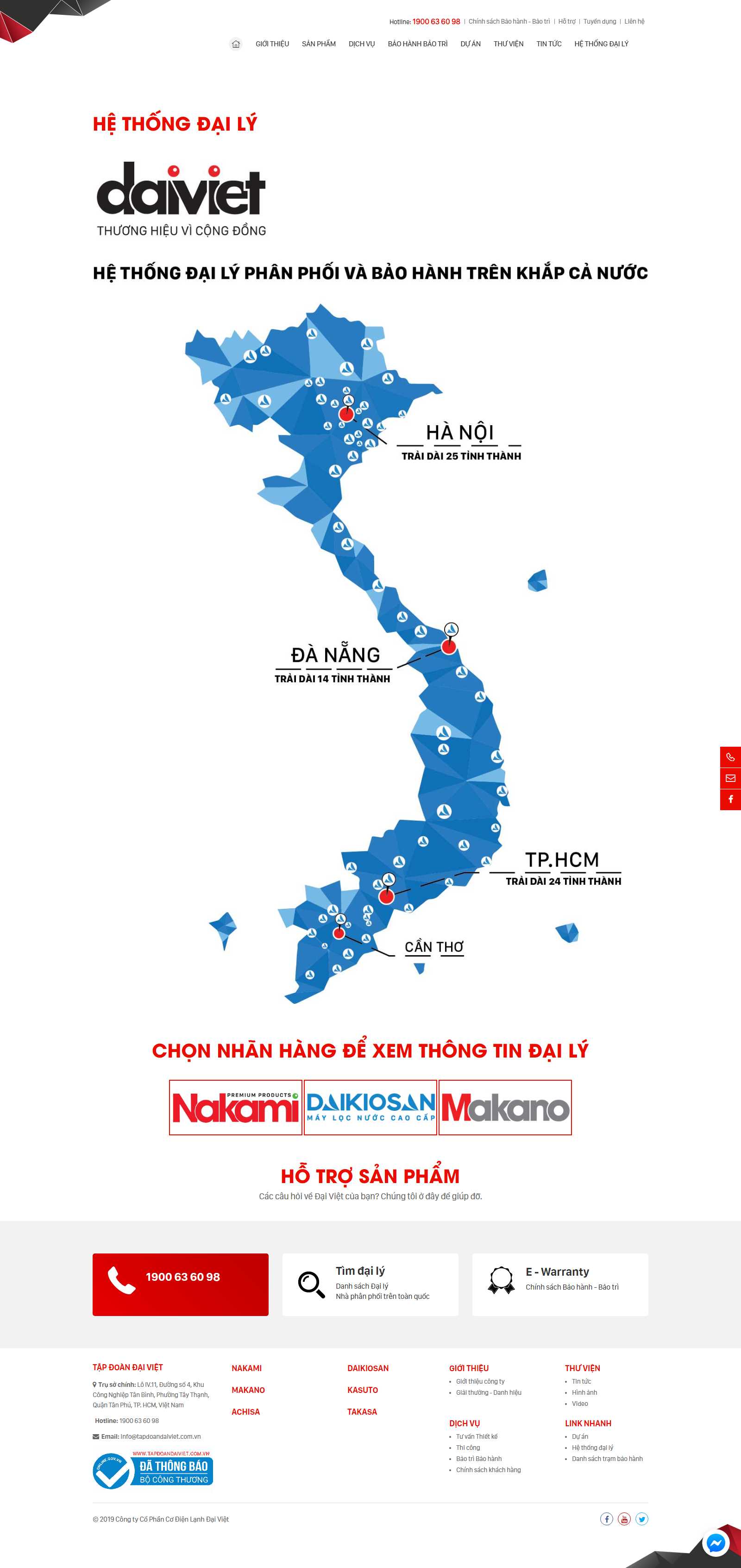 Thiết kế Web hệ thống đại lý tapdoandaiviet.com.vn