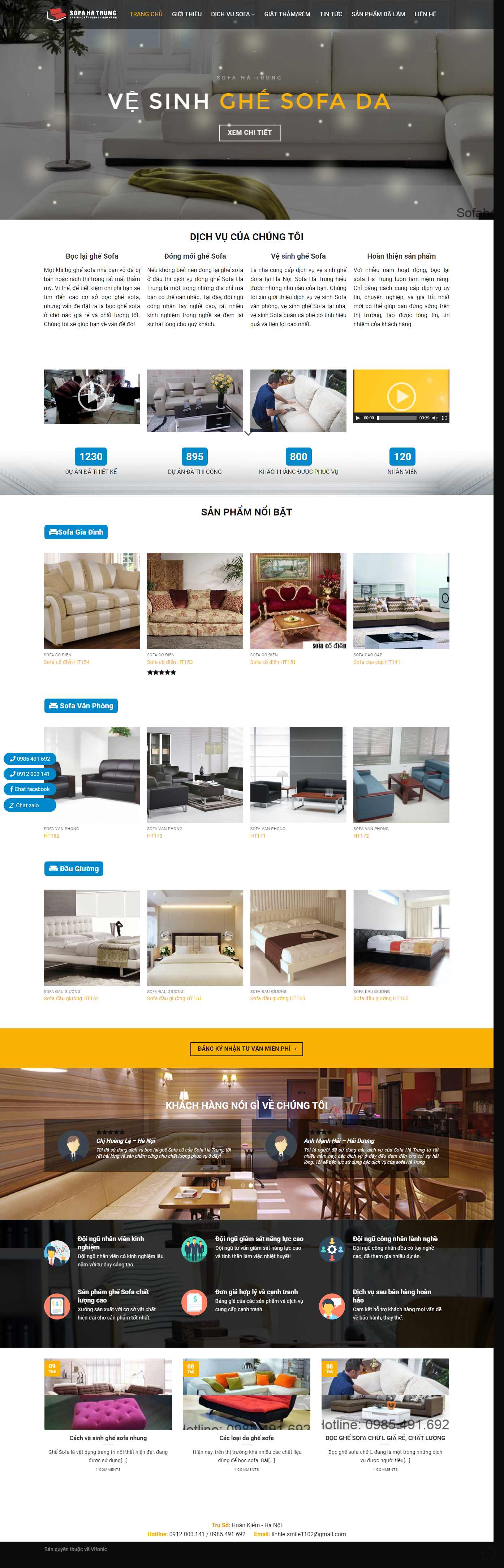 Thiết kế Web sofa nhập khẩu sofahatrung.com.vn