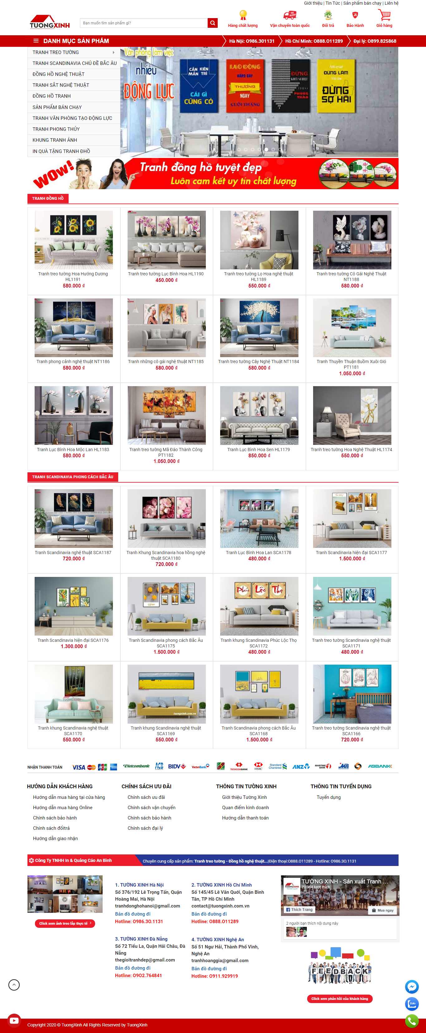 Thiết kế Web bán khung tranh ảnh tuongxinh.com.vn