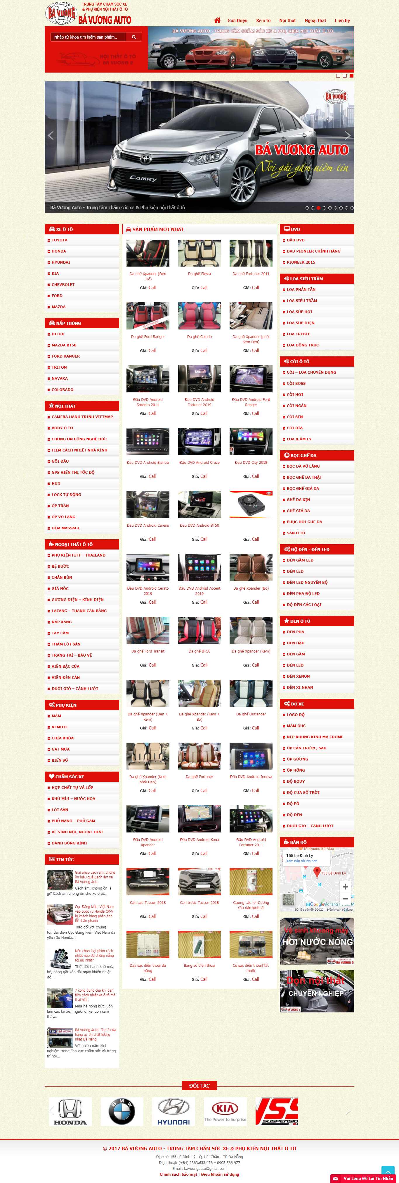 Thiết kế Web bán phụ kiện ô tô noithatotobavuong2.vn