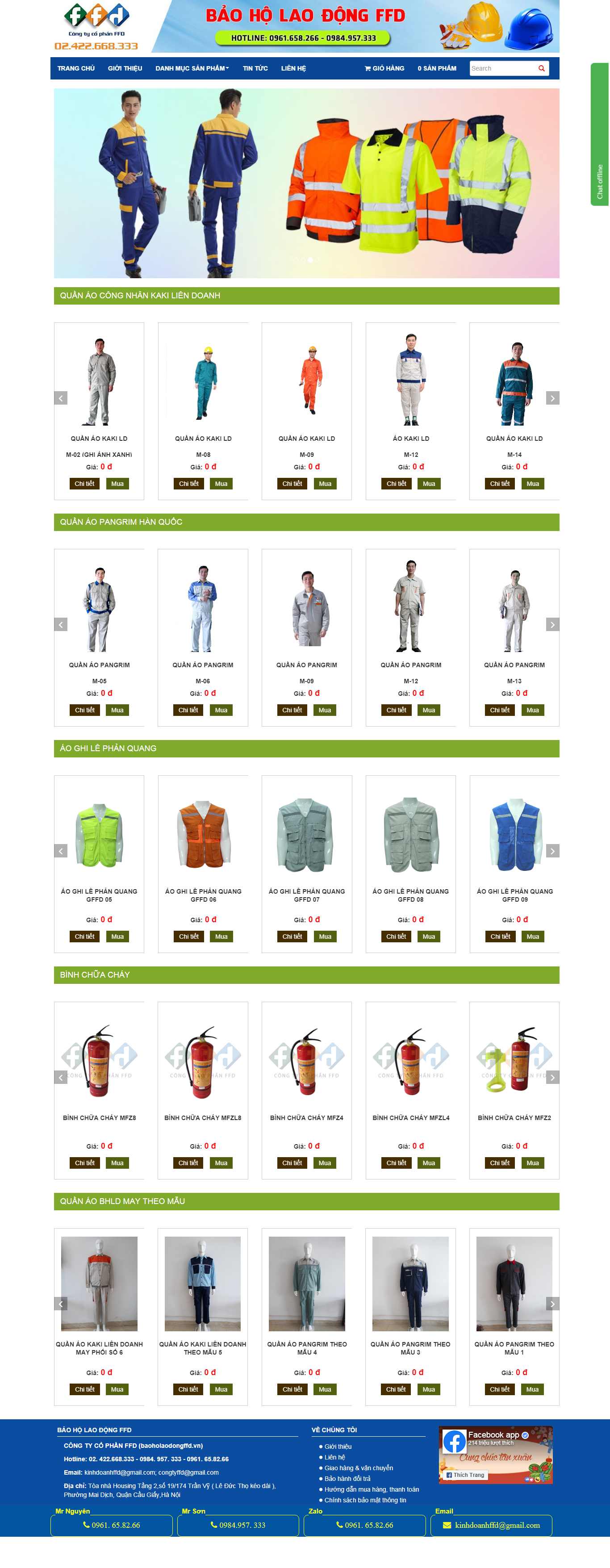Thiết kế Web giày bảo hộ baoholaodongffd.vn