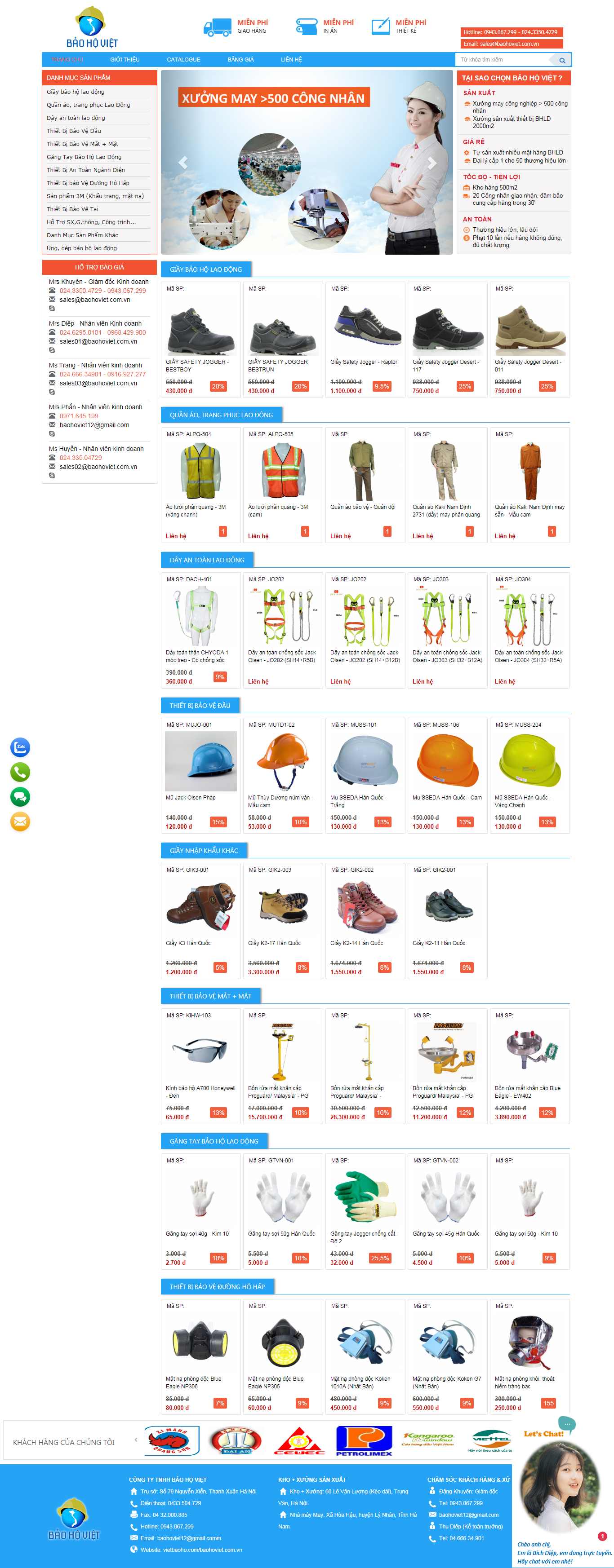 Thiết kế Web giày bảo hộ vietbaoho.com