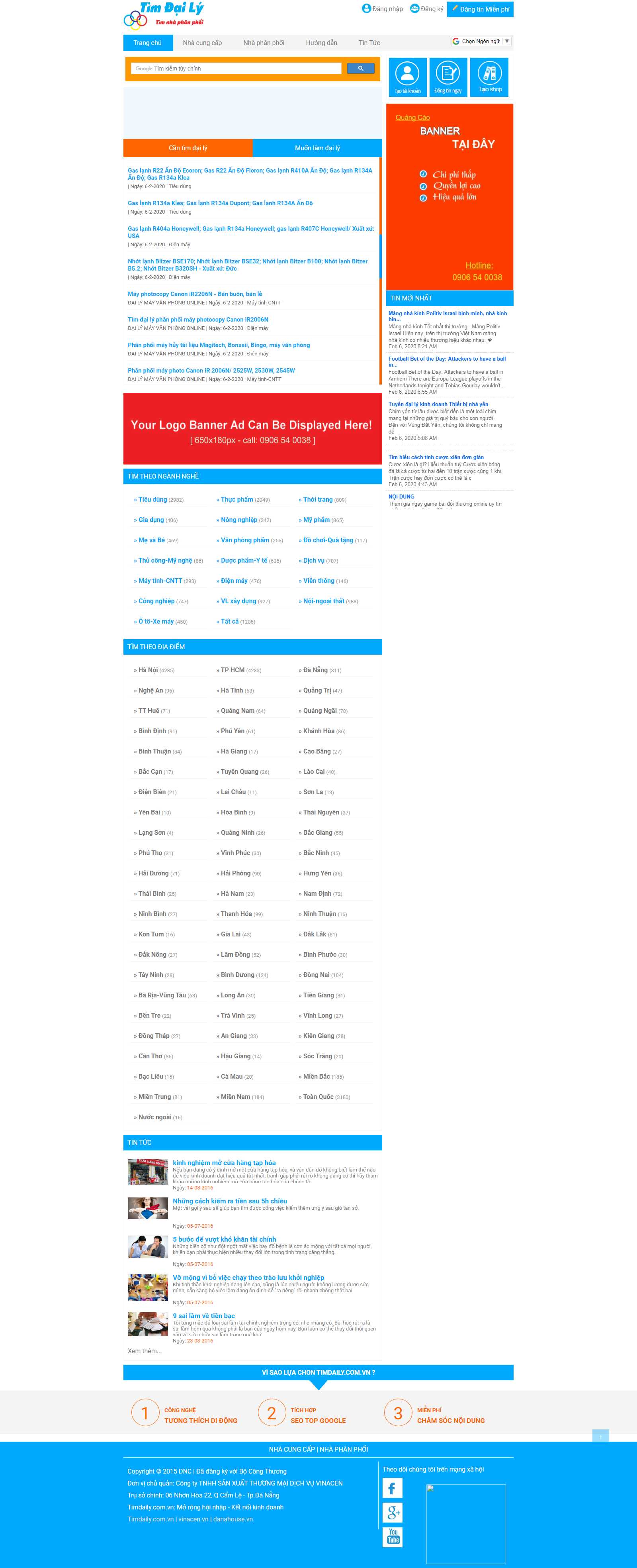 Thiết kế Web nhà phân phối timdaily.com.vn