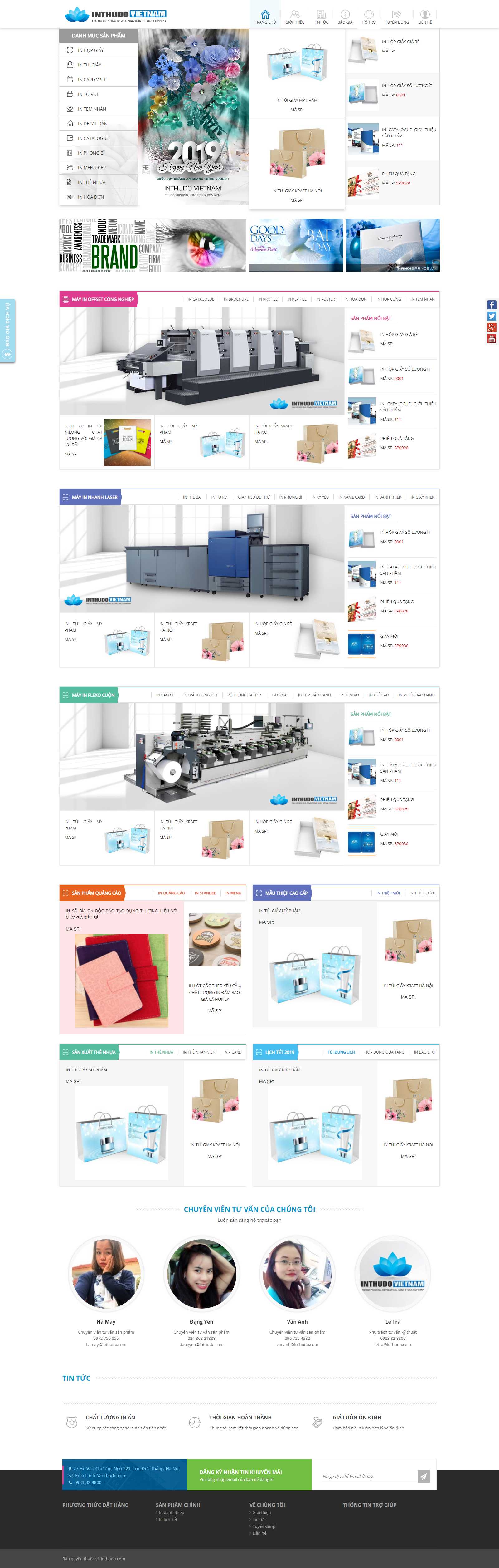 Thiết kế Web catalogue inthudo.com