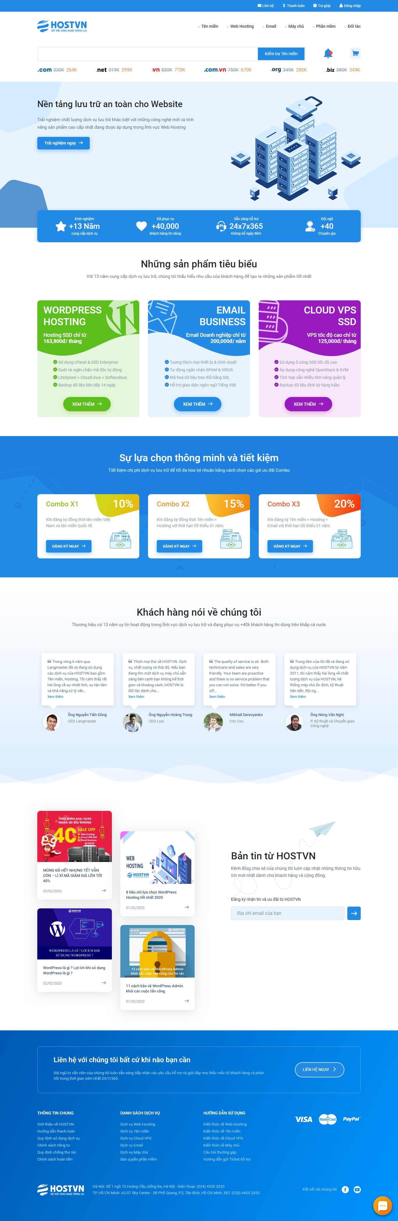 Thiết kế Web bán tên miền hostvn.net