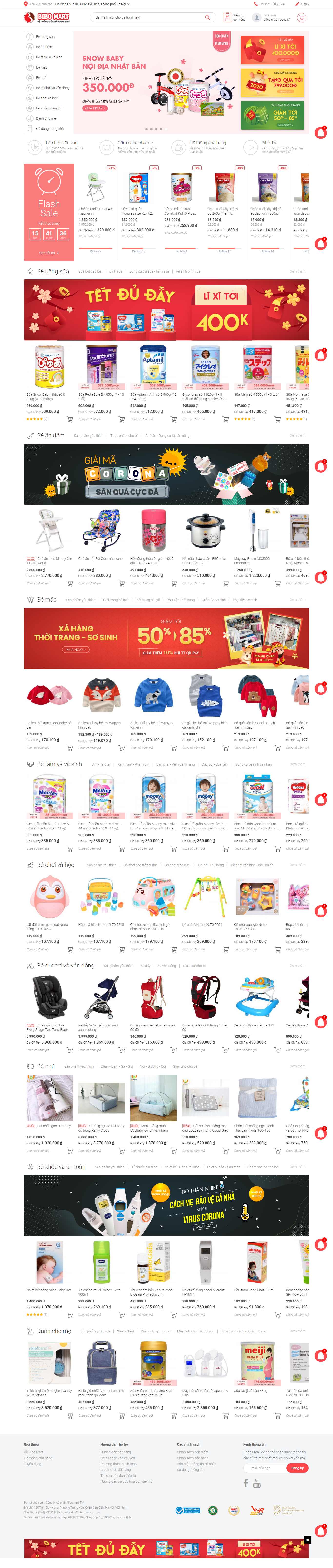 Thiết kế Web bán đồ tạp hoá bibomart.com.vn