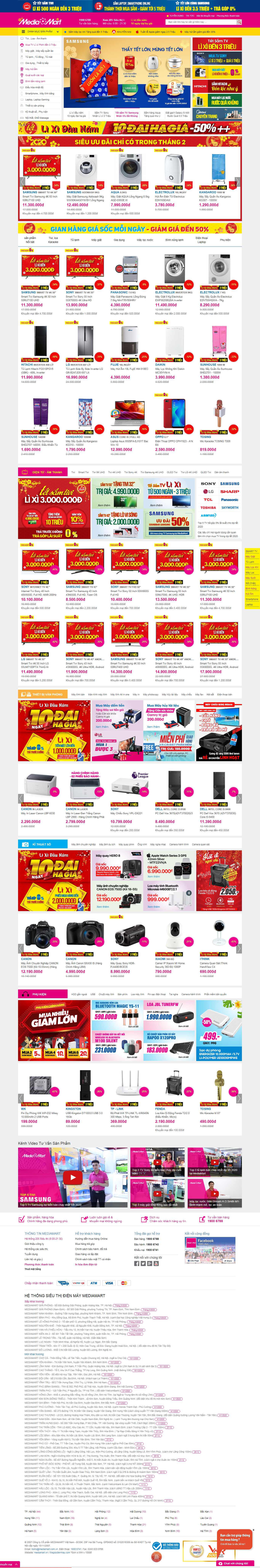 Thiết kế Web bán đồ tạp hoá mediamart.vn