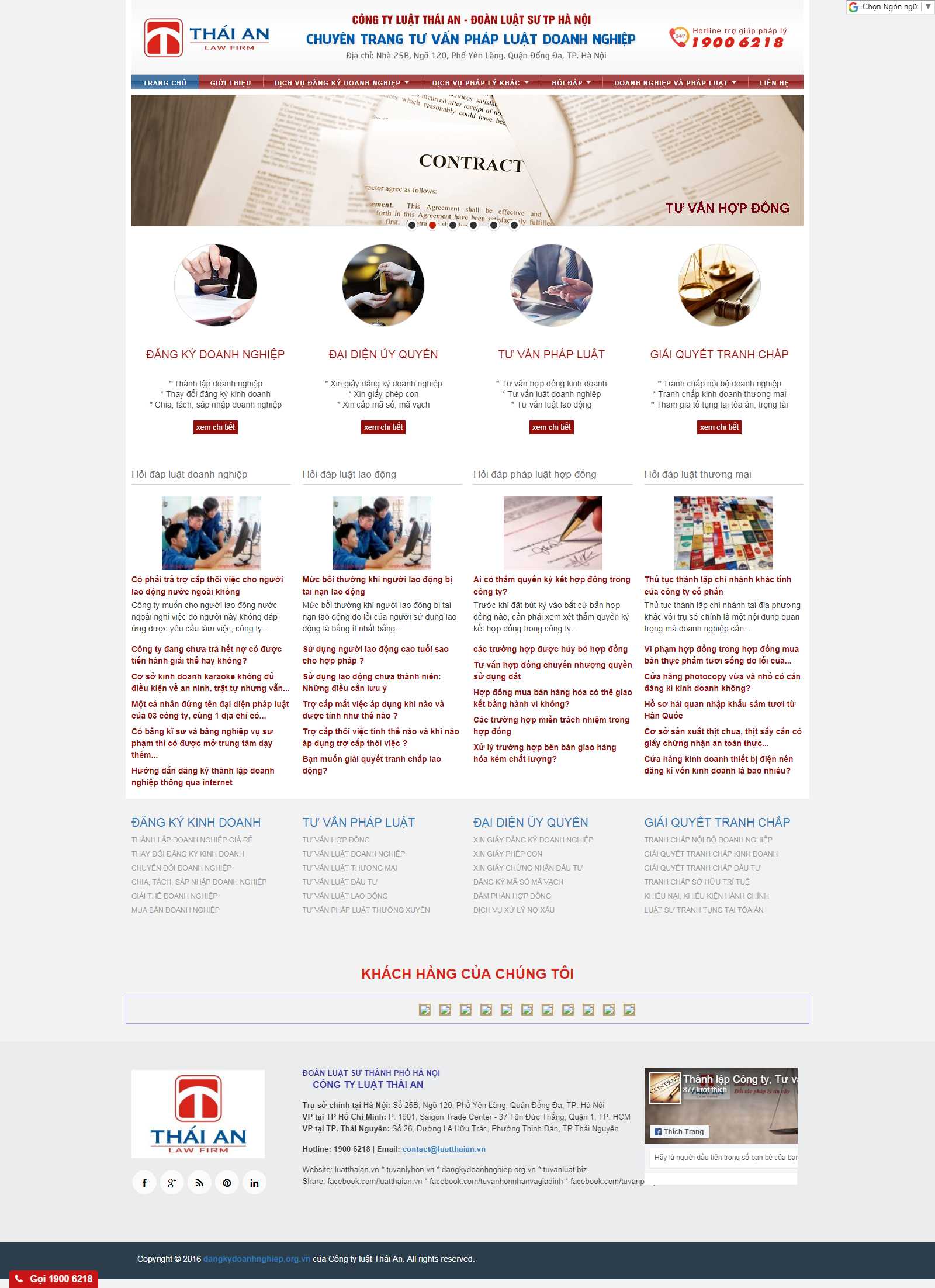 Thiết kế Web profile dangkydoanhnghiep.org.vn