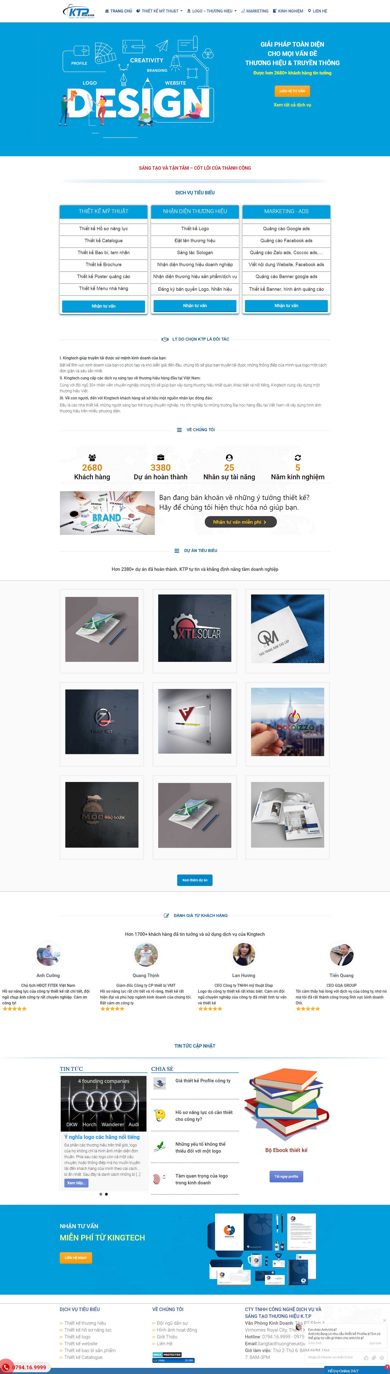 Thiết kế Web profile ktpdesign.vn