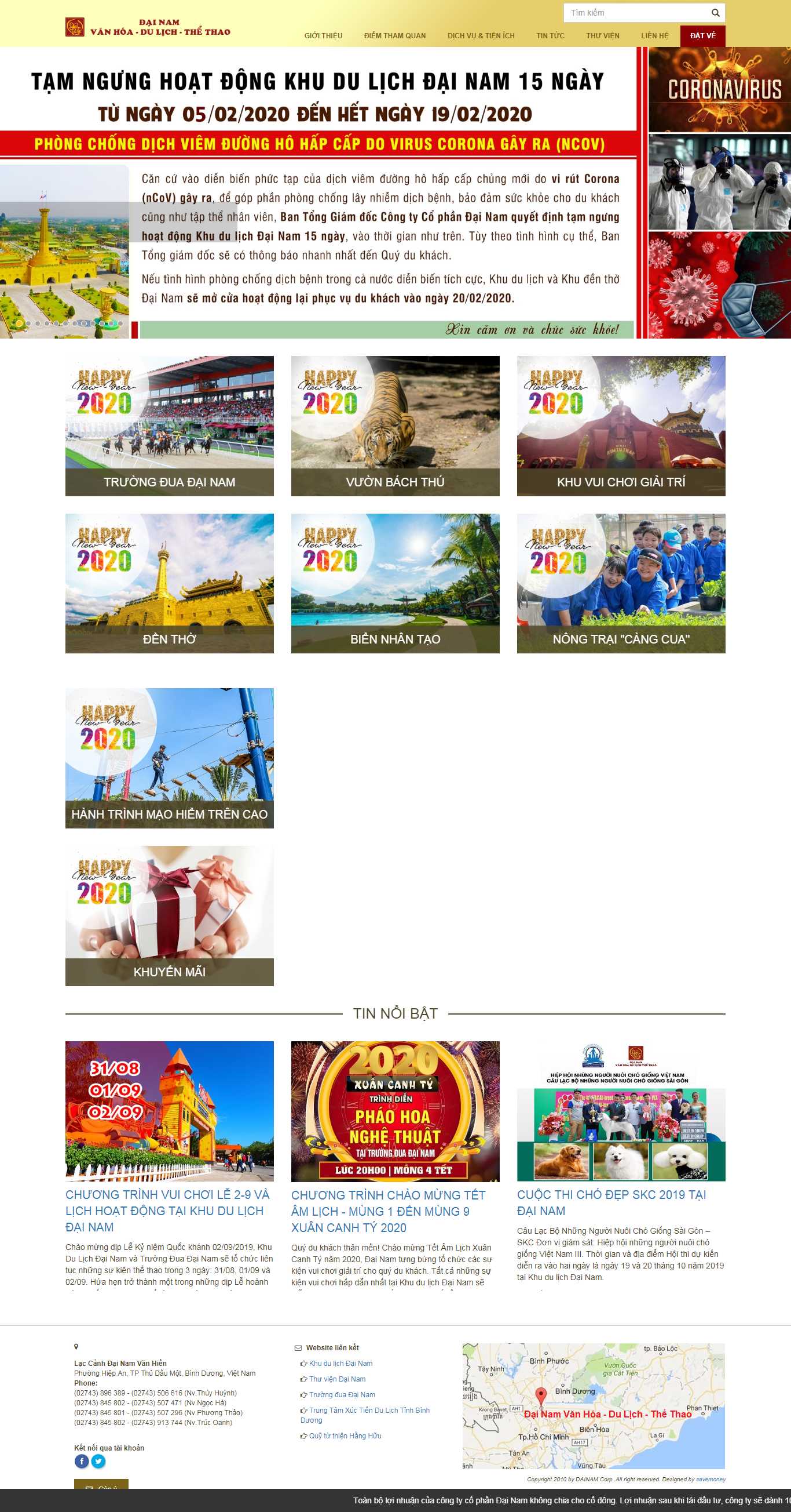 Thiết kế Web vui chơi giải trí khudulichdainam.vn