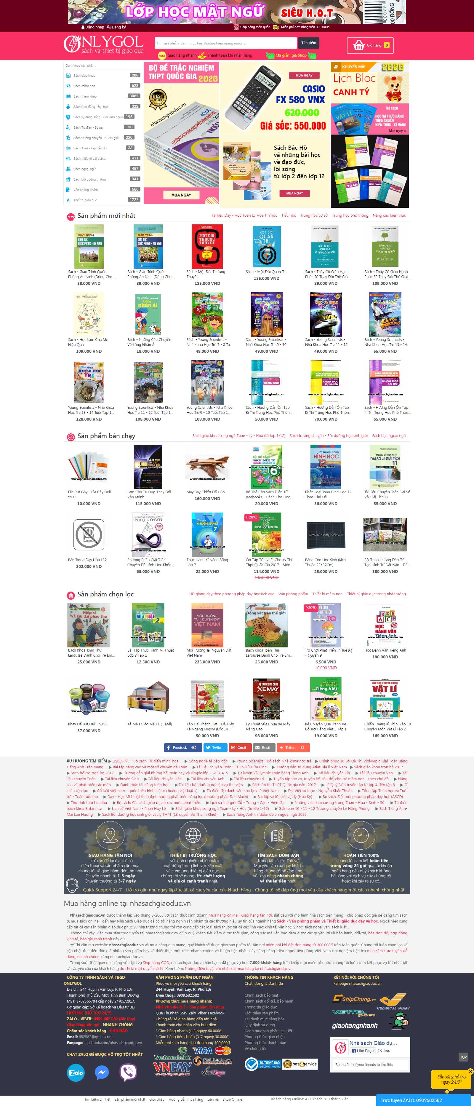 Thiết kế Web nhà sách nhasachgiaoduc.vn