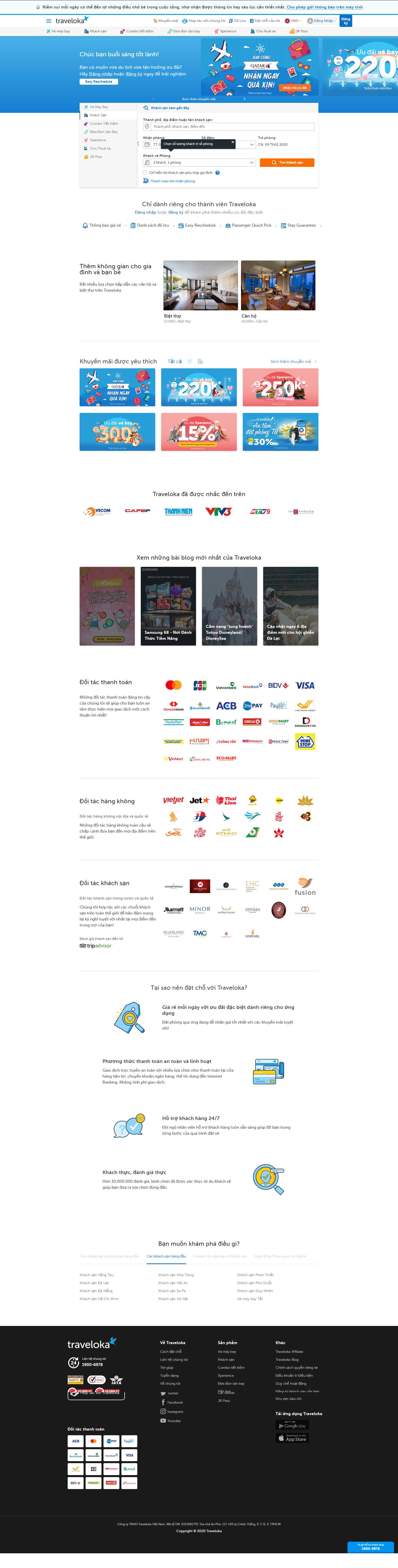 Thiết kế Web bán vé máy bay traveloka.com