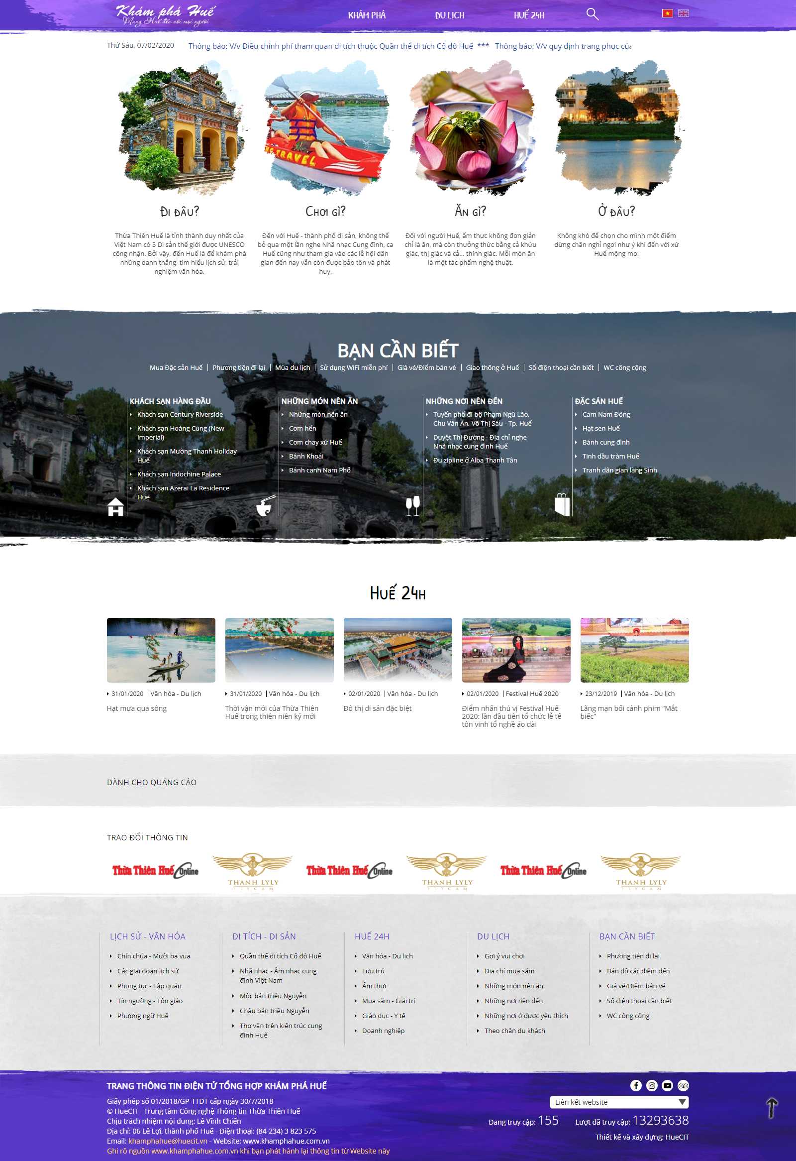 Thiết kế Web wordpress theo yêu cầu khamphahue.com.vn