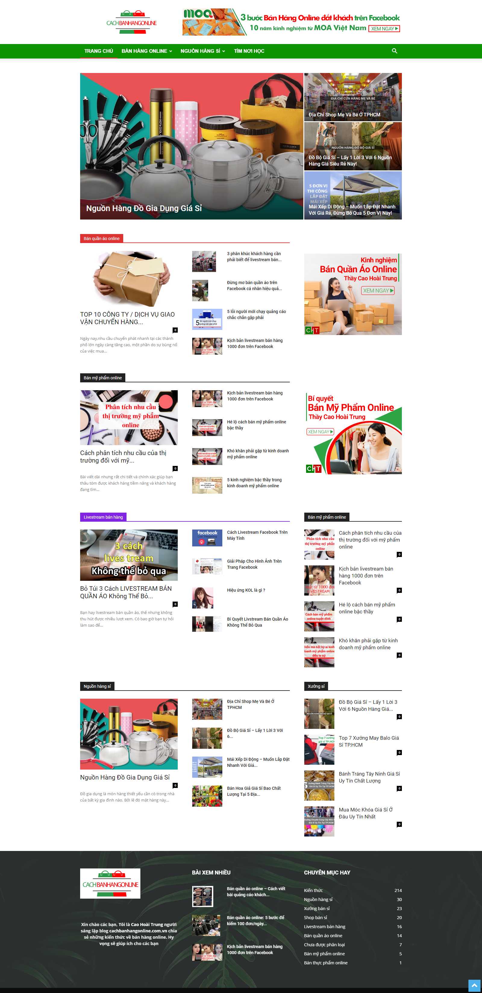 Thiết kế Web wordpress banhang24h cachbanhangonline.com.vn