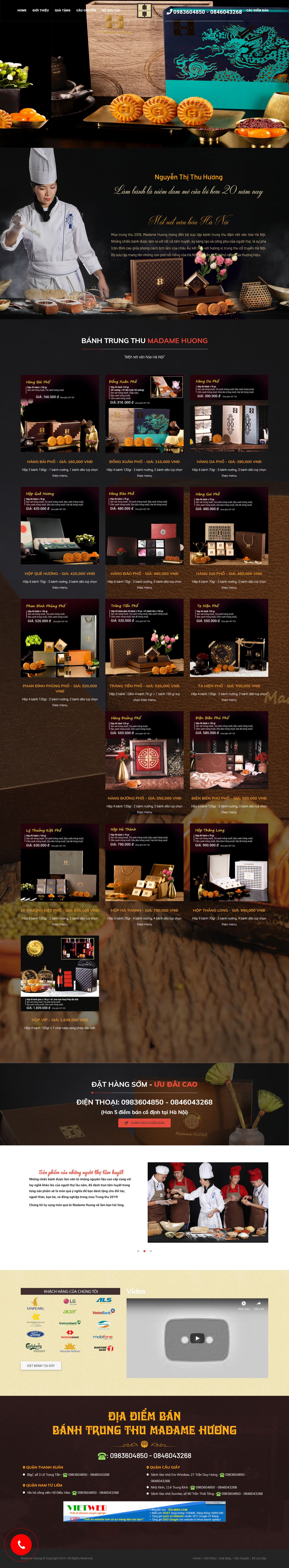 Thiết kế Web mới banhtrungthumadamehuong.net