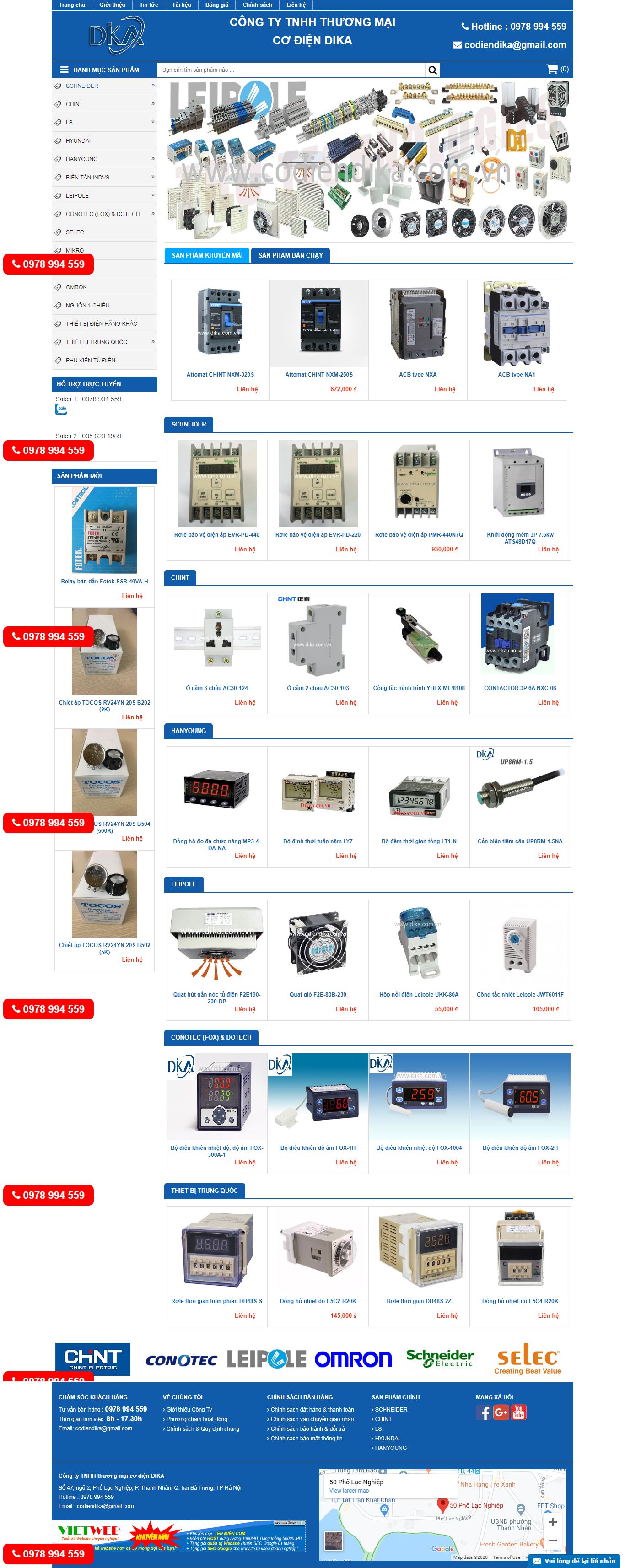 Thiết kế Web mới codiendika.com.vn