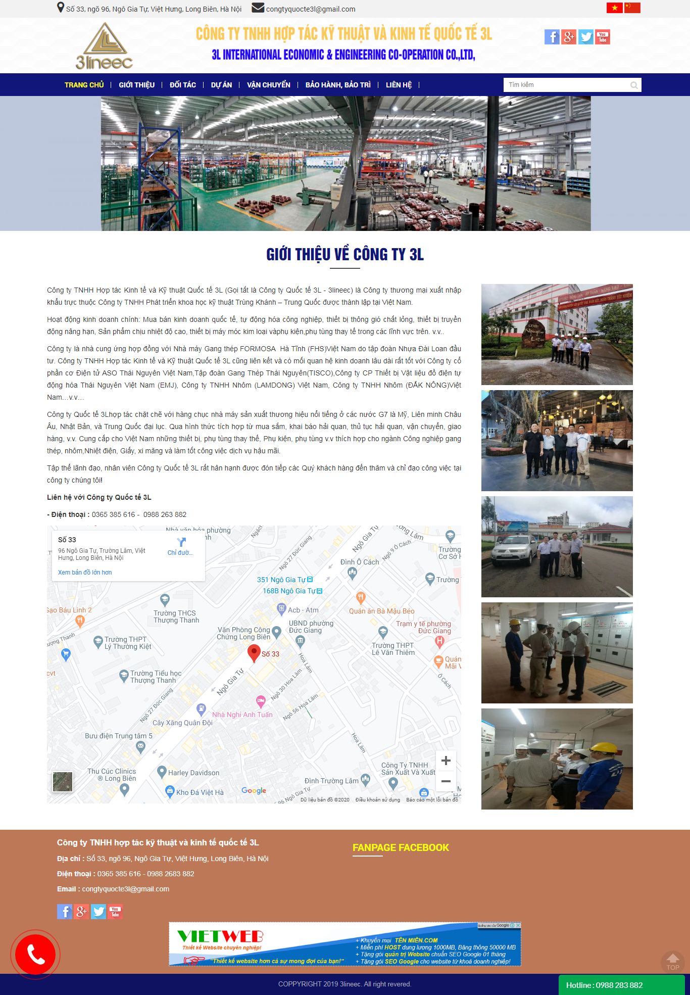 Thiết kế Web mới 3lineec.com