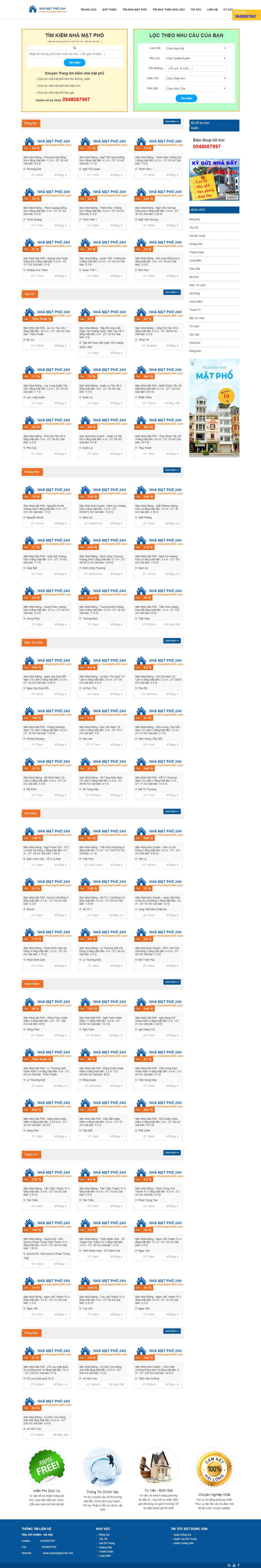 Thiết kế Web mới nhamatpho24h.com