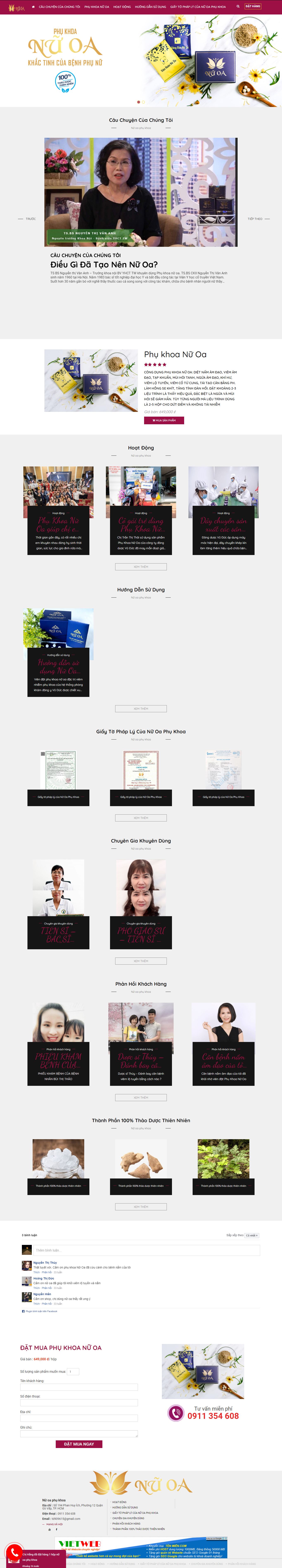Thiết kế Web mới nuoaphukhoa.com