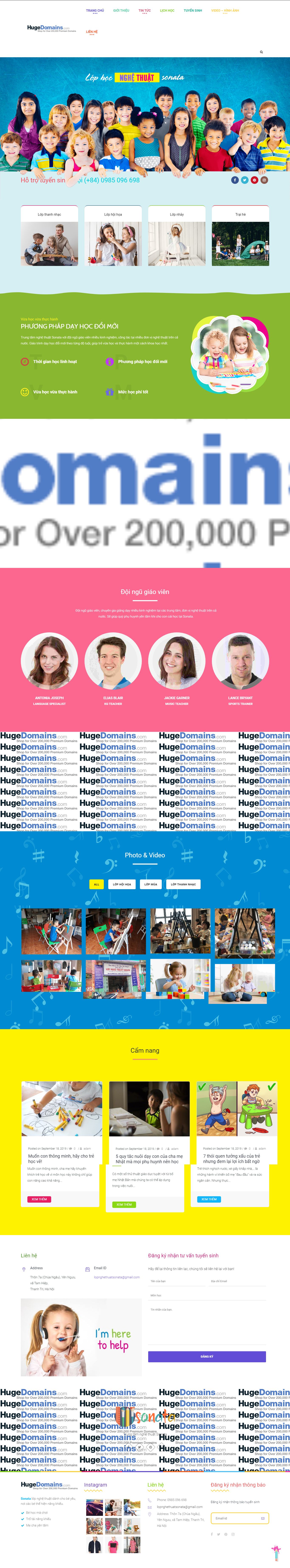 Thiết kế Web mới lopnghethuatsonata.vn