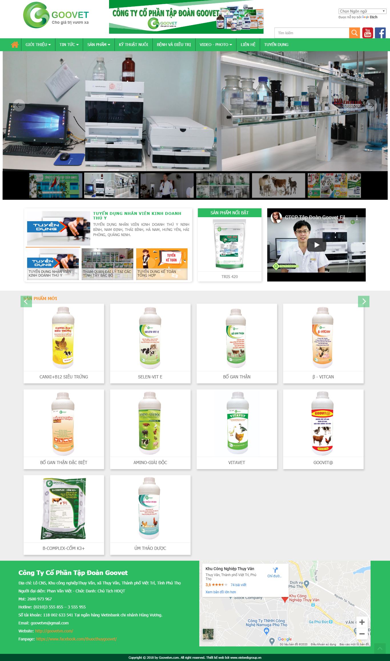 Thiết kế Web mới goovetvn.com