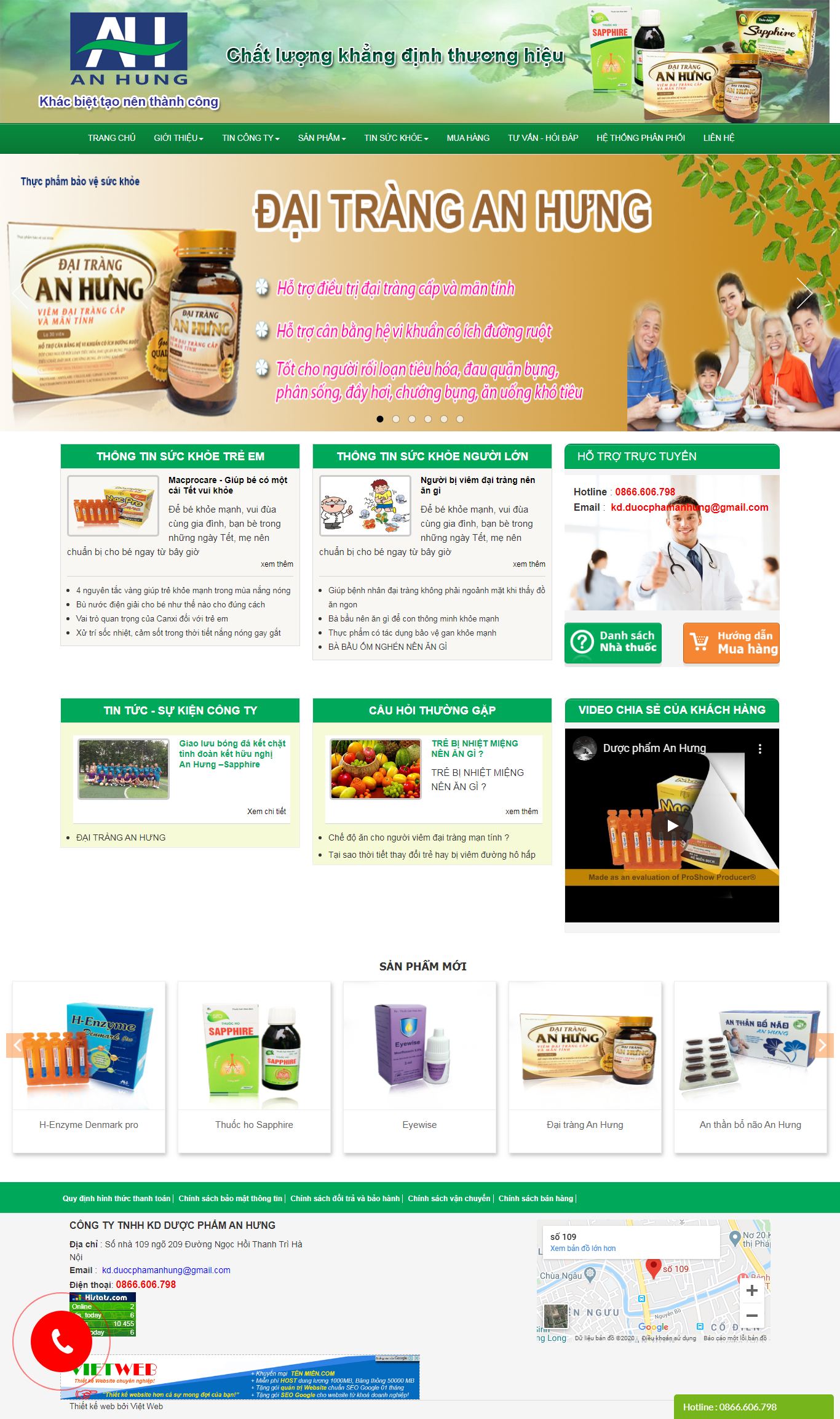 Thiết kế Web mới kdduocphamanhung.com