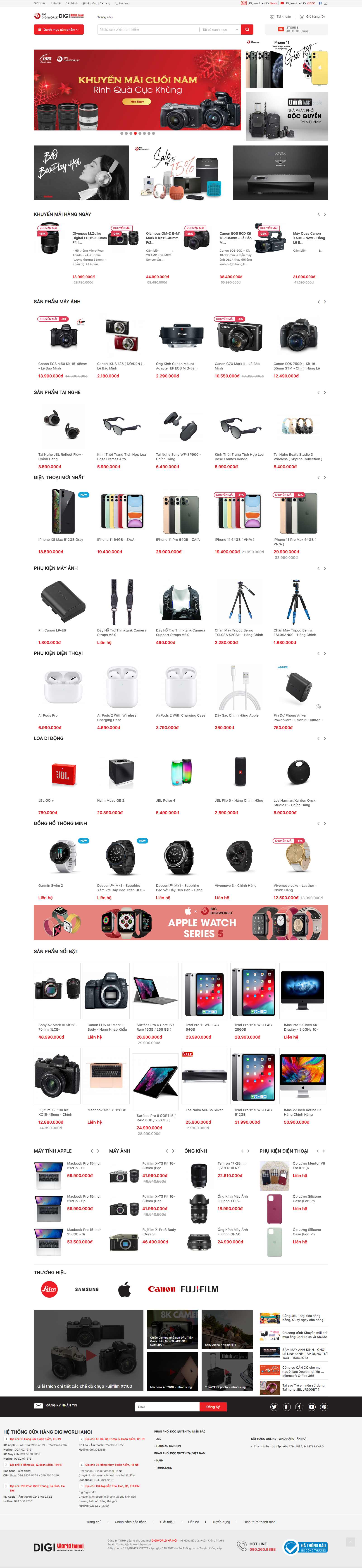 Thiết kế Web bán tai nghe digiworldhanoi.vn